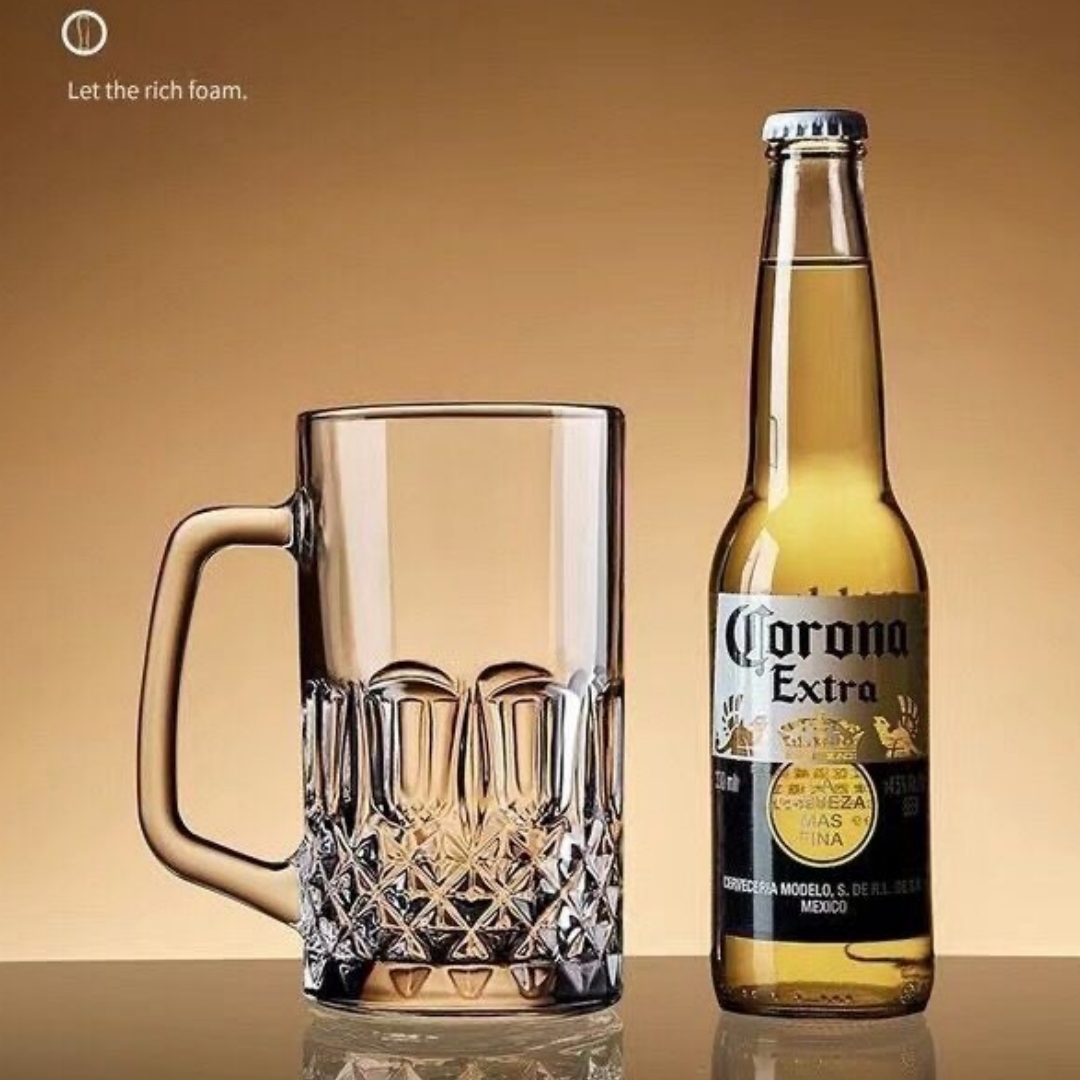 Set Aus 2 Großen, Gravierten Biergläsern Aus Klarglas, 500 Ml, Robust, Für Tee, Kaffee, Root Beer Floats, Geschenkidee Für Männer Und Väter