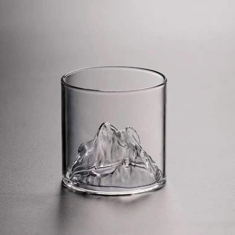 Glas Im Japanischen Stil Mit Verstecktem Bergmotiv, Designer-becher Mit Fuji-blick, Kreatives Whiskyglas Für Die Hausbar, Elegante Und Einzigartige Geschenkidee