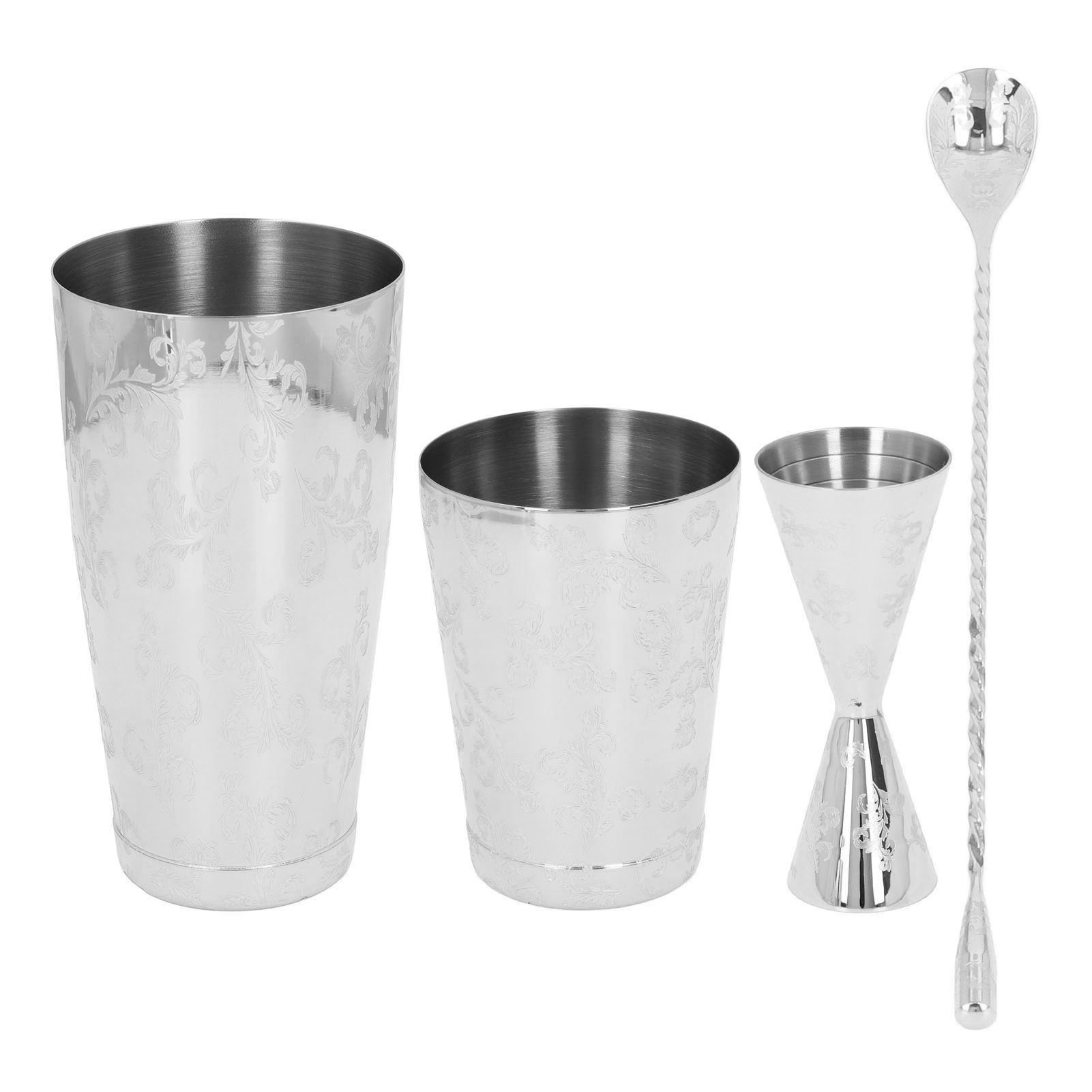 Vintage Boston Cocktailshaker-set Aus Edelstahl 304 Mit Tee-ei