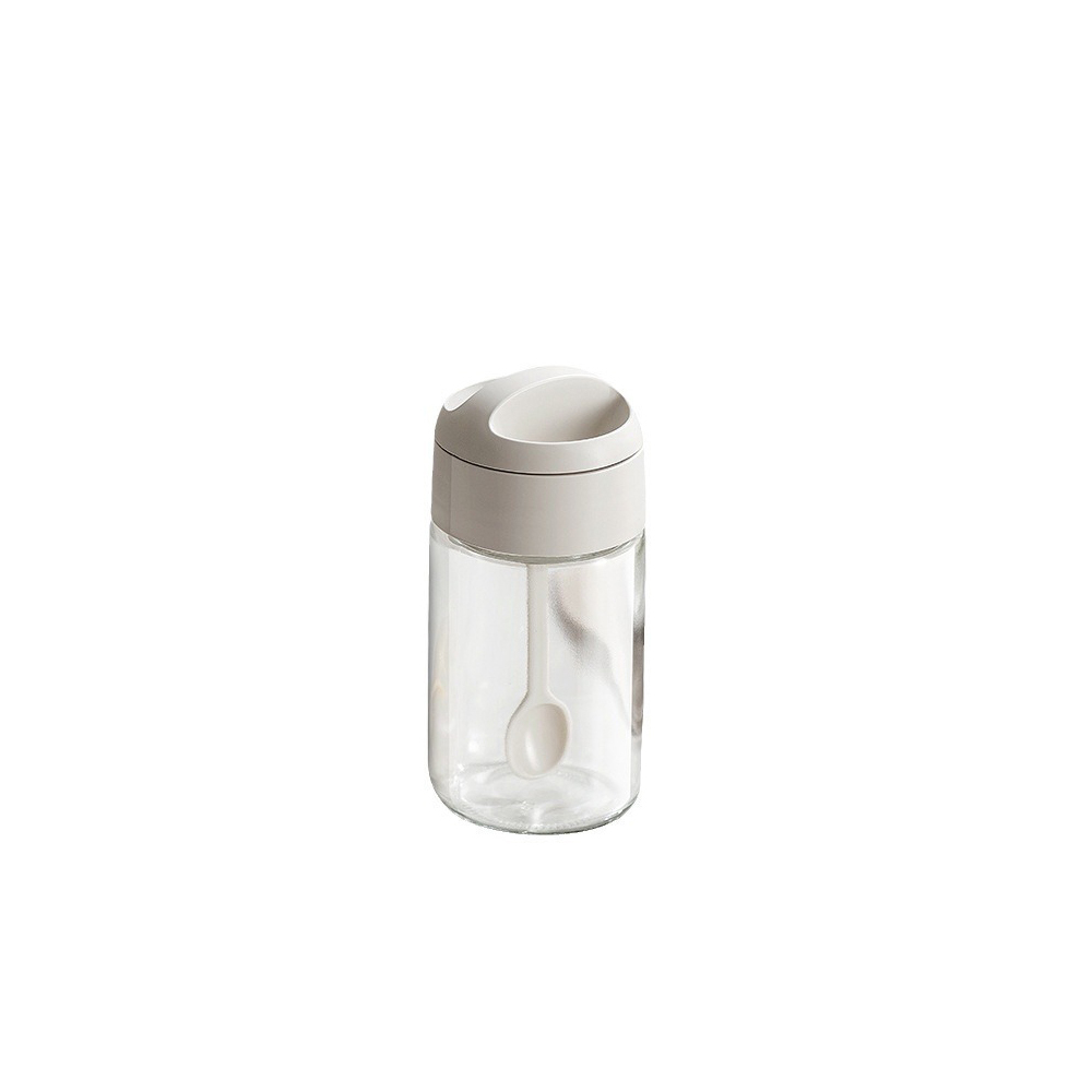 Set Aus Glasgewürzgläsern Mit Löffeln, 250 Ml (8,5 Oz) Für Zucker, Salz Und Soßen, Zur Aufbewahrung Auf Der Küchenarbeitsplatte