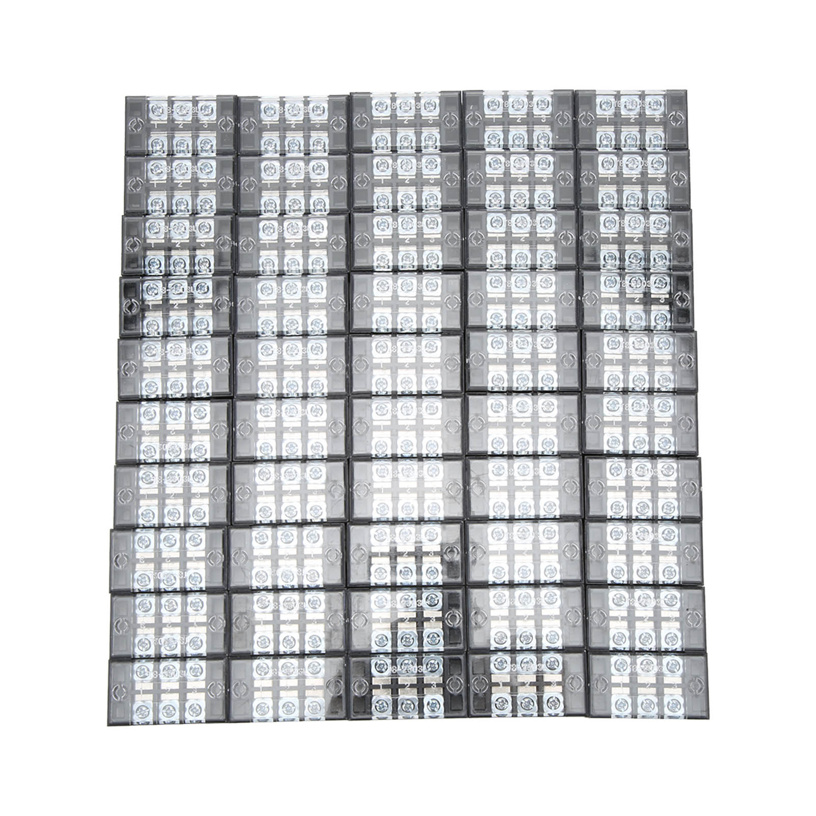 Doppelreihiger 3-poliger Verteilerblock, 50 Stück Tb-2508l, 25 A 600 V Für Schalttafeln