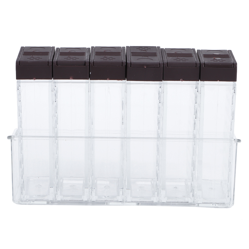 6-teiliges Gewürzglas-set Mit Doppelwandigem Deckel Und Boden, Küchenaccessoires
