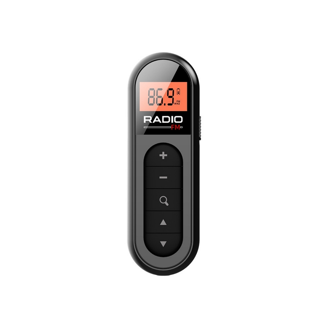 Tragbares, Wiederaufladbares Fm-radio Mit Digitalanzeige, Gürtelclip Und Kopfhöreranschluss – Geschenkidee Zu Weihnachten Für Männer