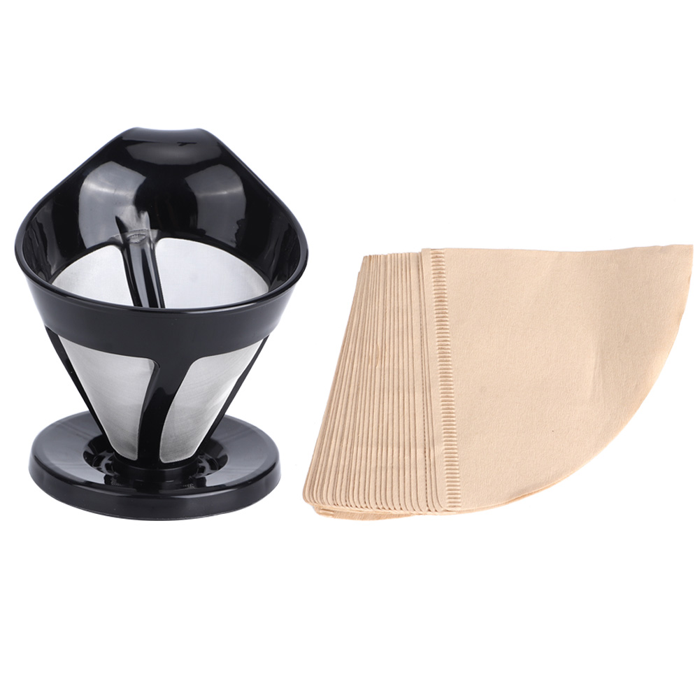 Wiederverwendbarer Kaffeefilter Aus Edelstahl, Zubehör Für Kaffeemaschinen Mit Filterpapier