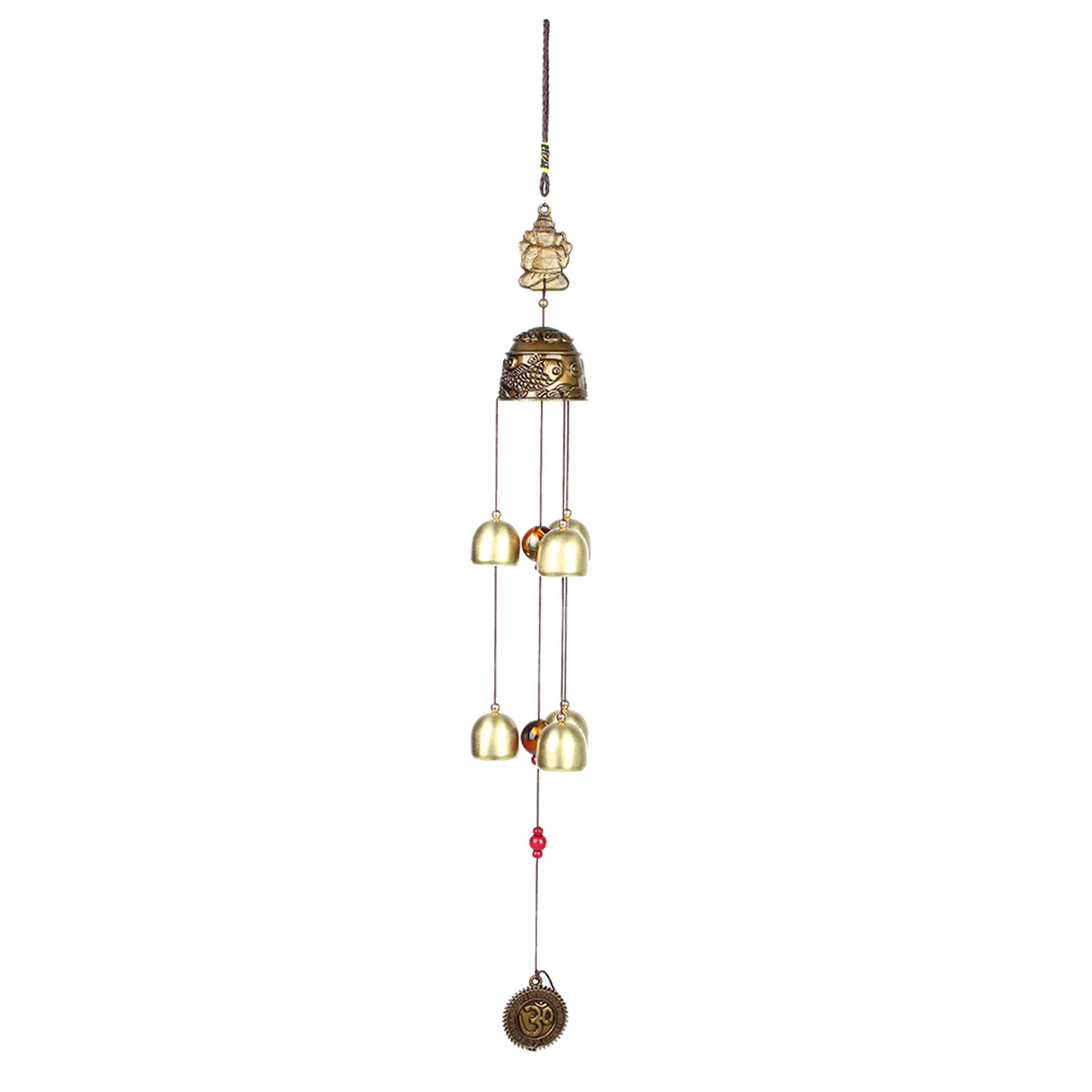Feng-shui-windspiel Mit Bunten Glücksglöckchen Für Die Heimdekoration (blätter)