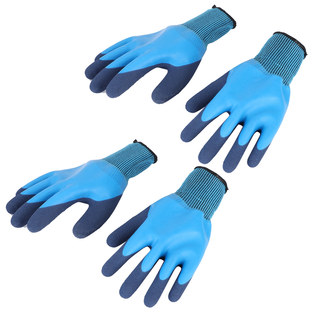Paar Wasserdichte, Rutschfeste Latex-schutzhandschuhe Für Die Landwirtschaft