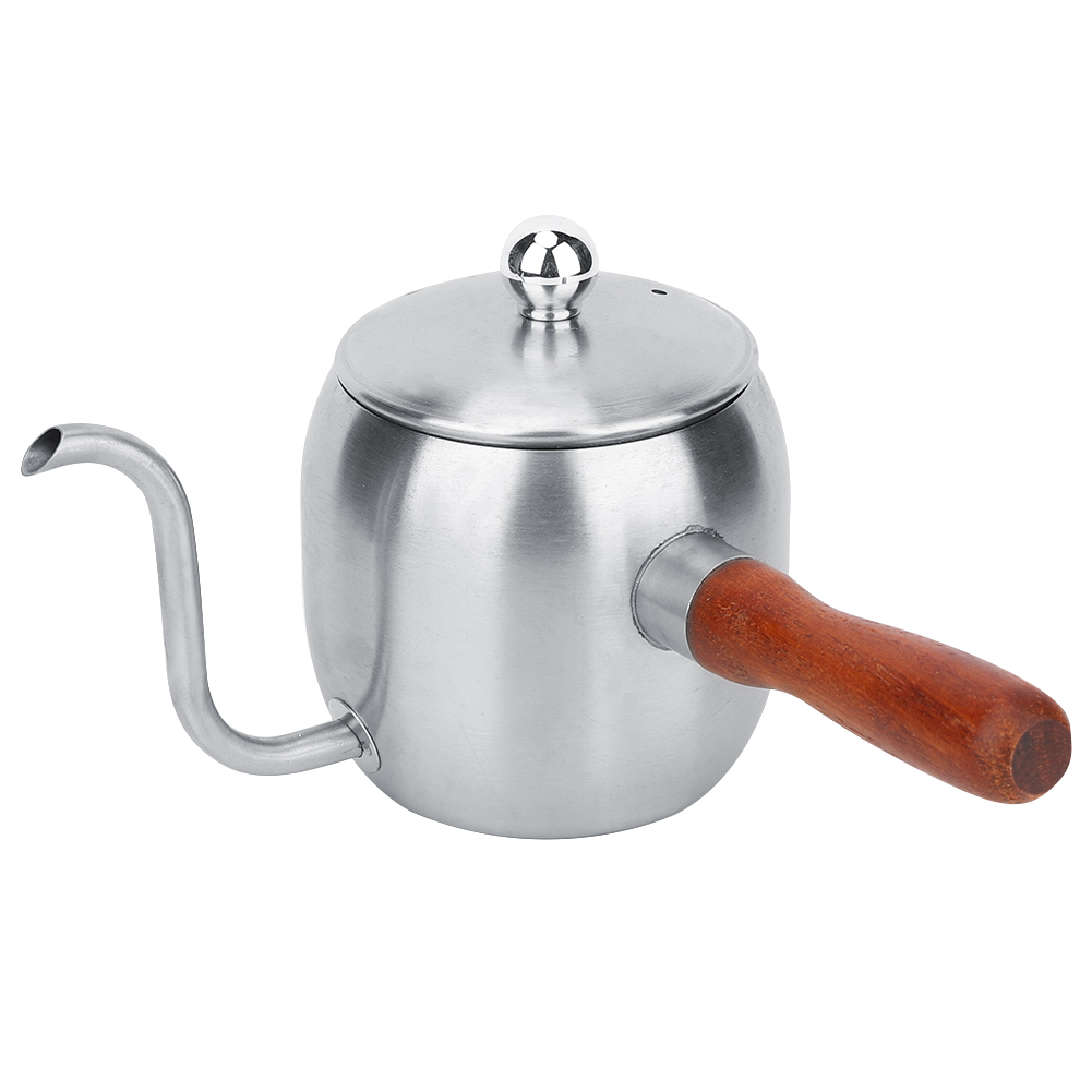 500-ml-edelstahl-wasserkocher, Teekanne Mit Langem Ausguss, Tropfkessel Für Zuhause, Edelstahlfarbe