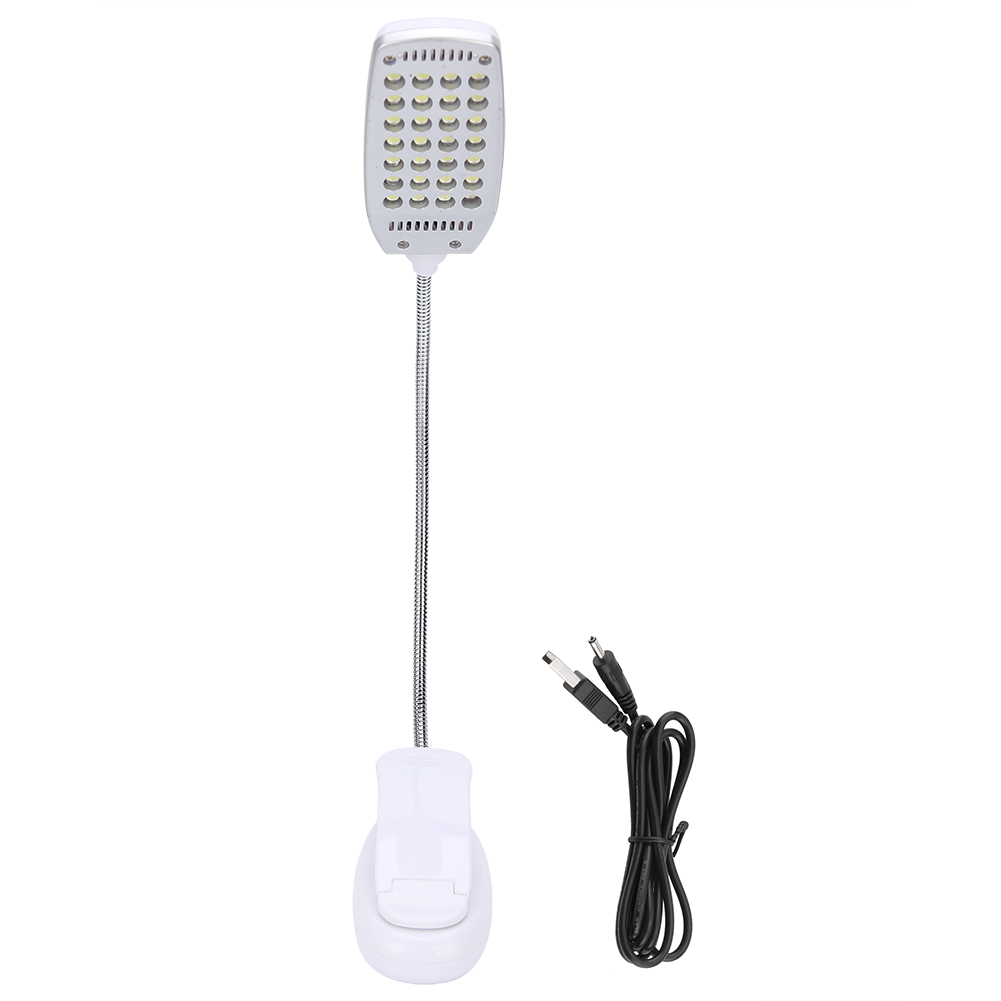 Klemmbare Schreibtischlampe Mit 28 Leds, 360° Drehbar, Hohe Helligkeit Für Augenschutz