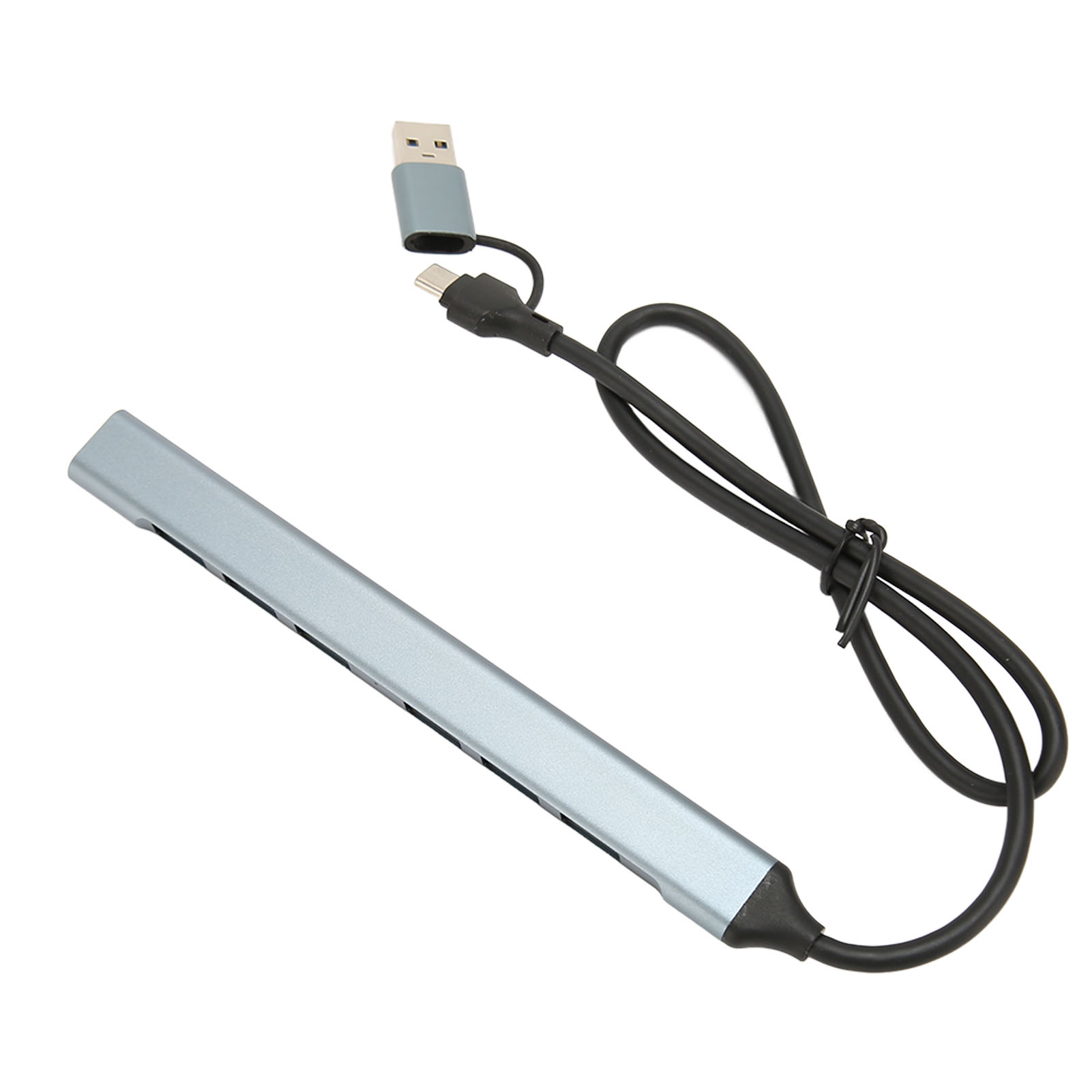 Usb 3.0 Dockingstation, 7-port-typ-c-hub, Aluminium, Space Grau, 5 Gbit/s Für Laptop Und Desktop-pc