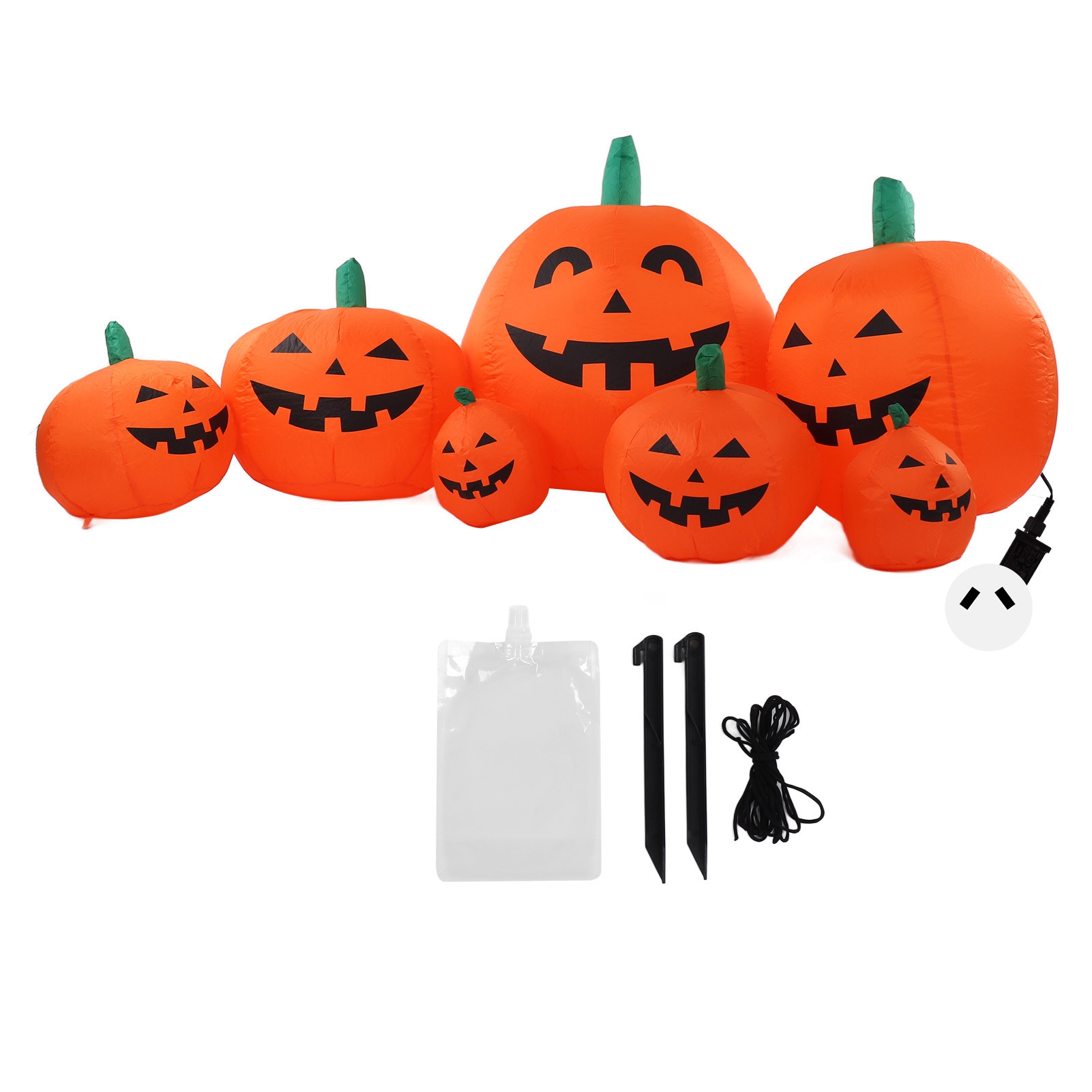 2,3 M Großer Aufblasbarer Kürbis Mit Led-beleuchtung, Ip44-wetterschutz, Für Halloween, Gartendekoration Mit 100–240-v-stecker (australien)