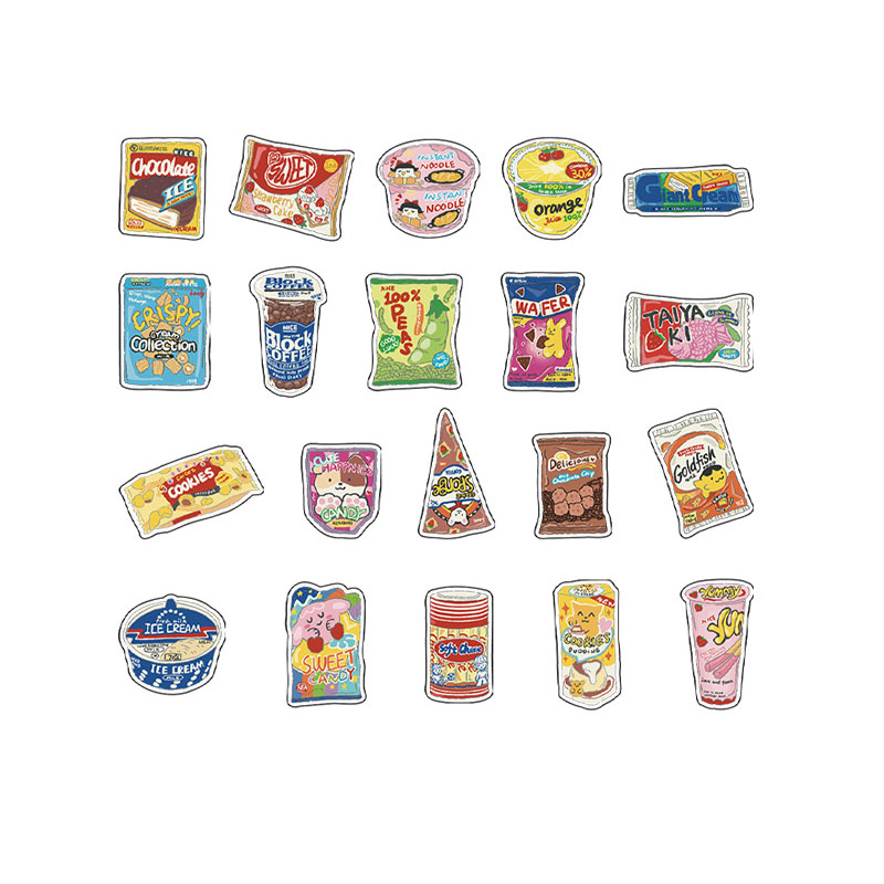 40 Niedliche Lebensmittelaufkleber Für Etiketten, Scrapbooking, Wasserflaschen, Computer, Handys Und Koffer