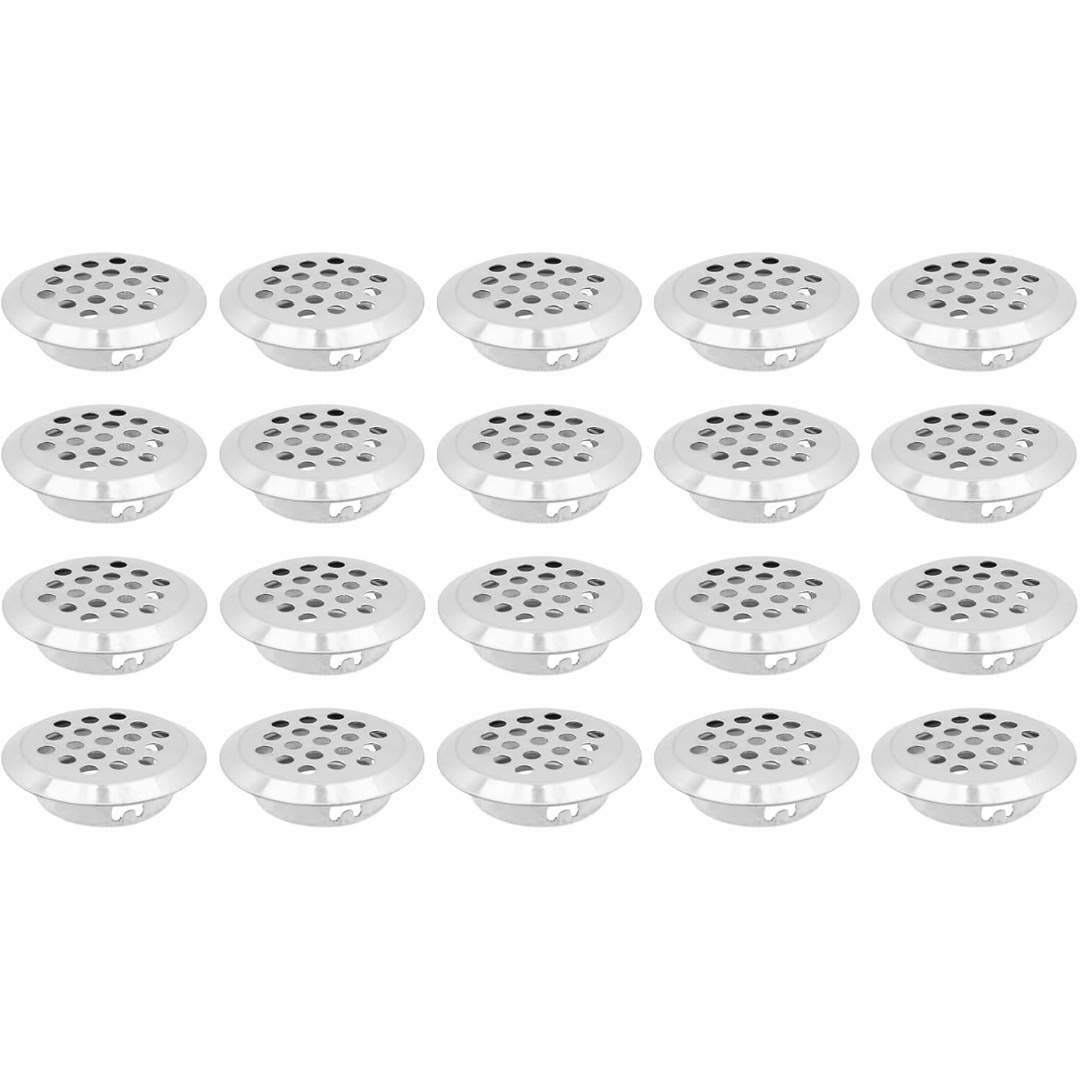20 Stück 29-mm-edelstahl-lüfter, Für Küche, Badezimmer, Kleiderschrank, Ankleidezimmer Oder Schuhkarton.