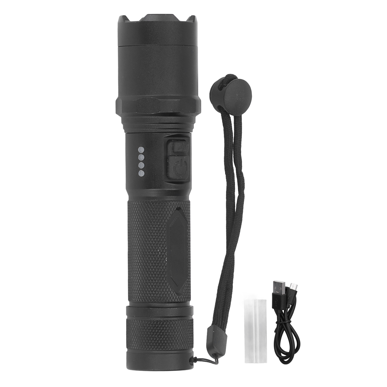 Wiederaufladbare, Zoombare Wanderstirnlampe Mit Usb-anschluss, 3 Leistungsstarke Beleuchtungsmodi, Schutzart Ip45 Für Den Außeneinsatz
