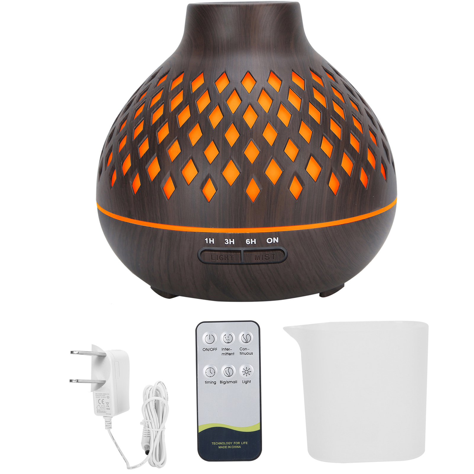 400-ml-ultraschall-diffusor Für Ätherische Öle Mit Led-beleuchtung Und Holzdesign