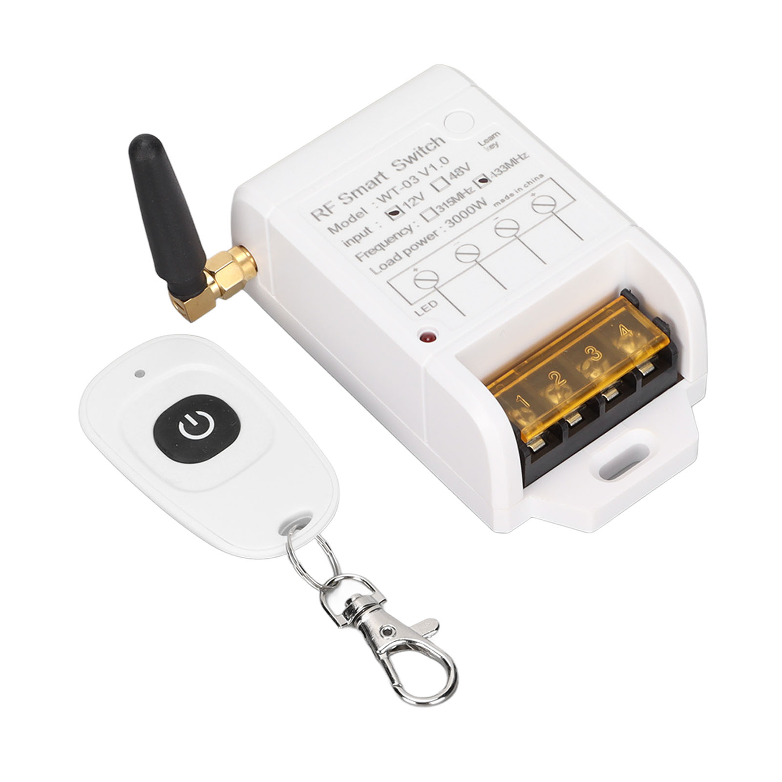 433mhz Rf 1-kanal-funkschalter, Fernbedienung Für Lampen, Aufzüge Und Elektrische Geräte, 12v Dc.