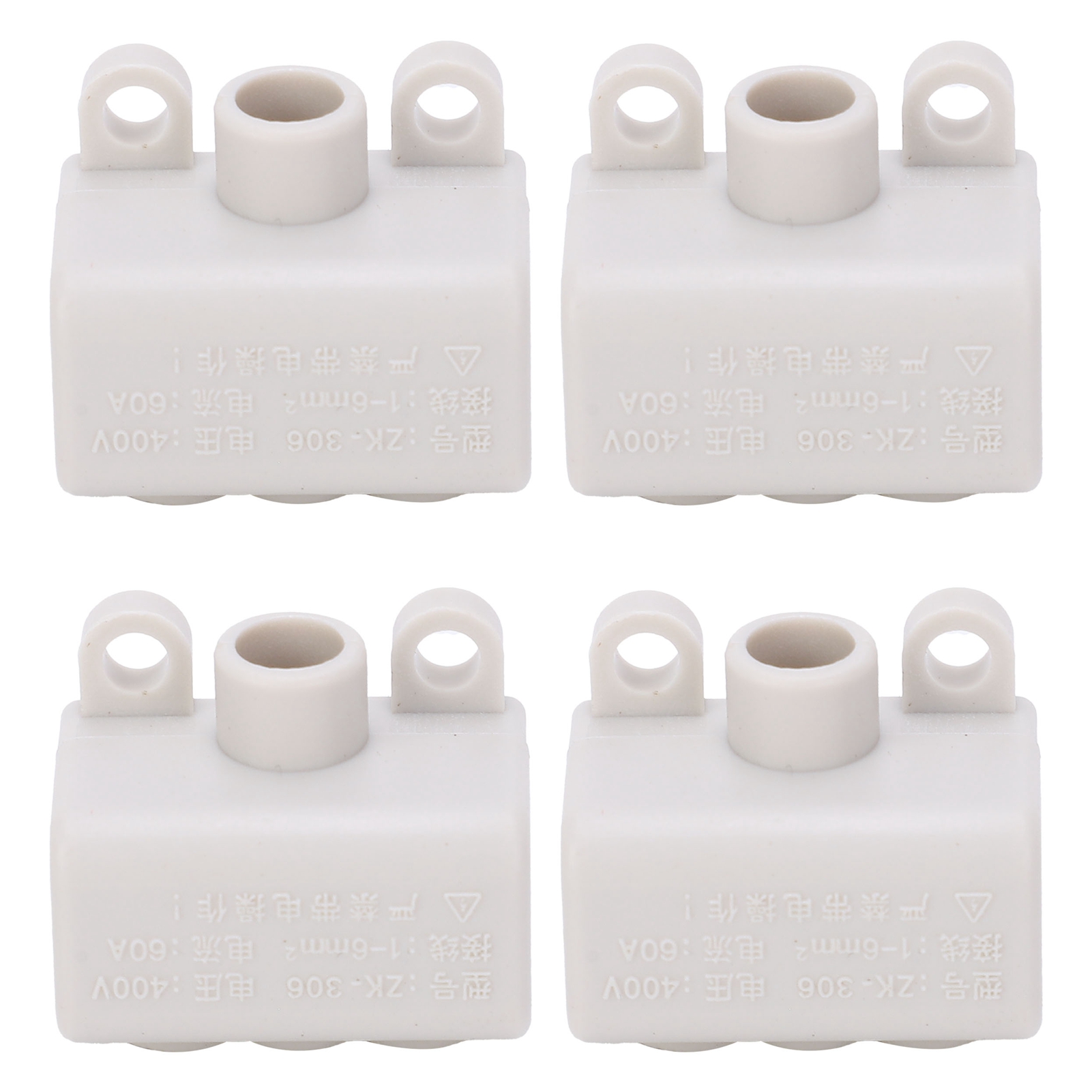 Industrieller T-verteilerblock 400 V 60 A, 4 Stück, Stromanschluss Für Abzweigverdrahtung (1 Eingang, 2 Ausgänge) - Zk-306