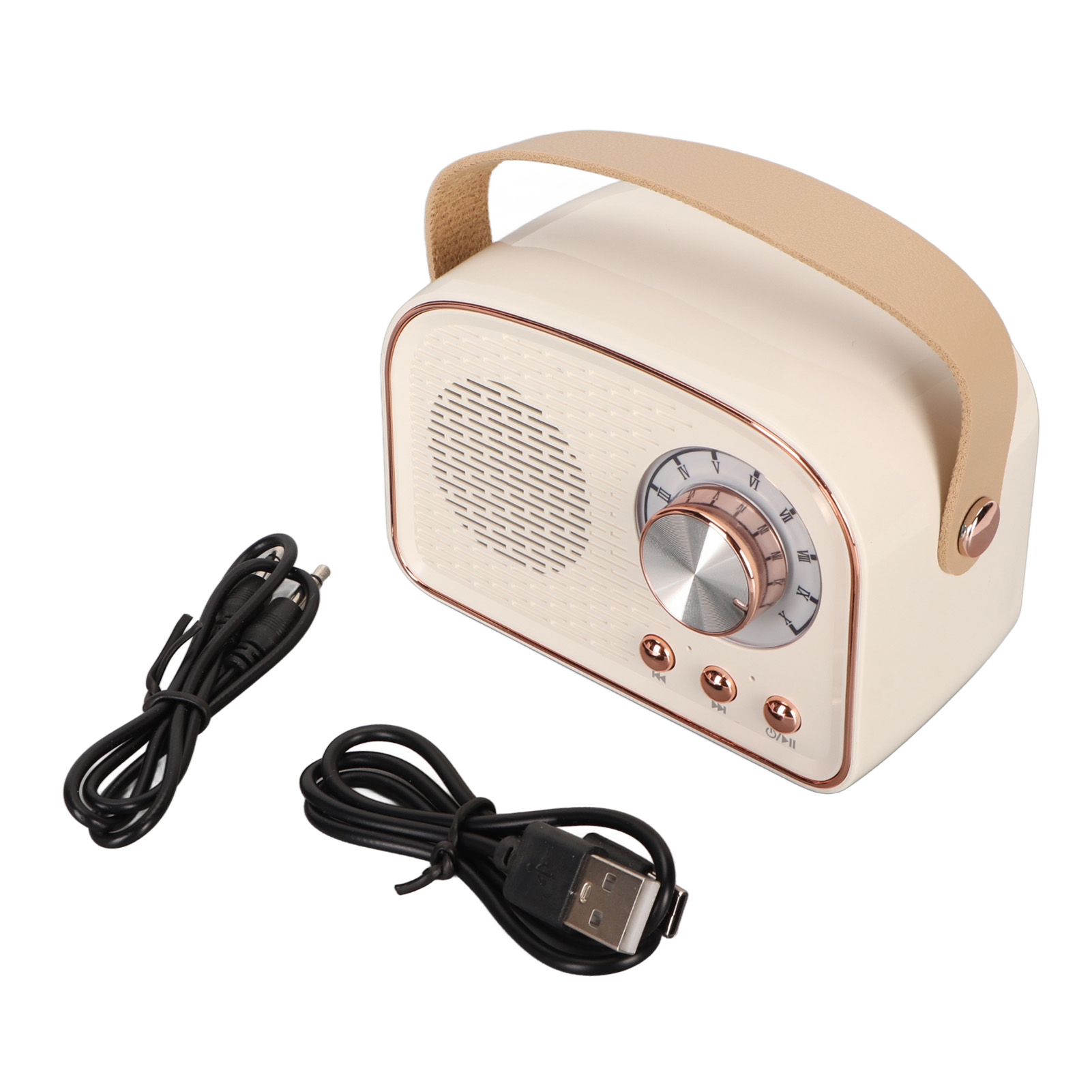 Vintage-bluetooth-lautsprecher Mit Bluetooth 5.0 Und Usb-c-anschluss, Tragbar Für Küche, Büro, Schlafzimmer Und Partys