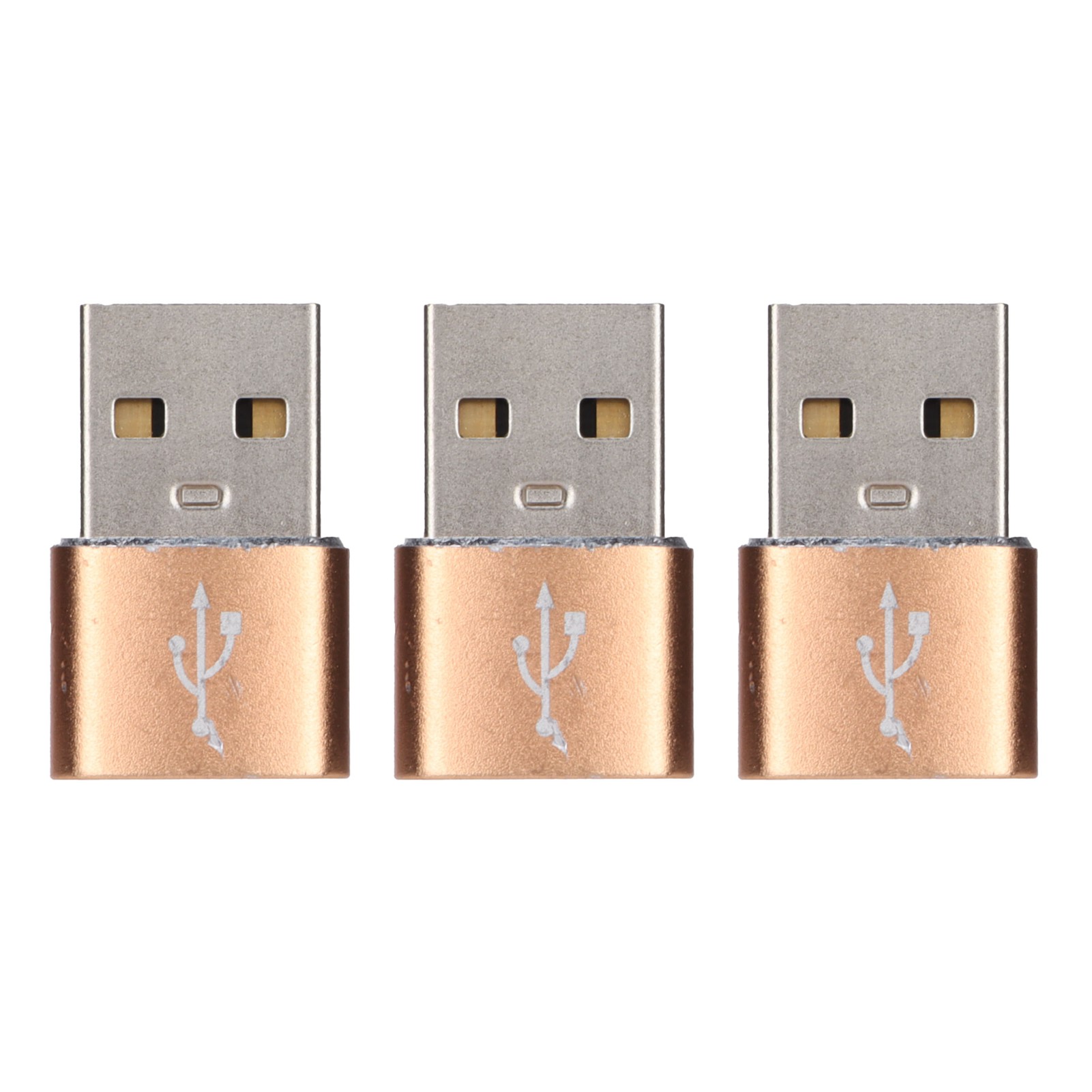 Usb 2.0 Stecker Auf Typ-c Buchse Adapter, 3-teiliges Set Aus Vergoldetem Metall Für Laptop Und Mobiltelefon