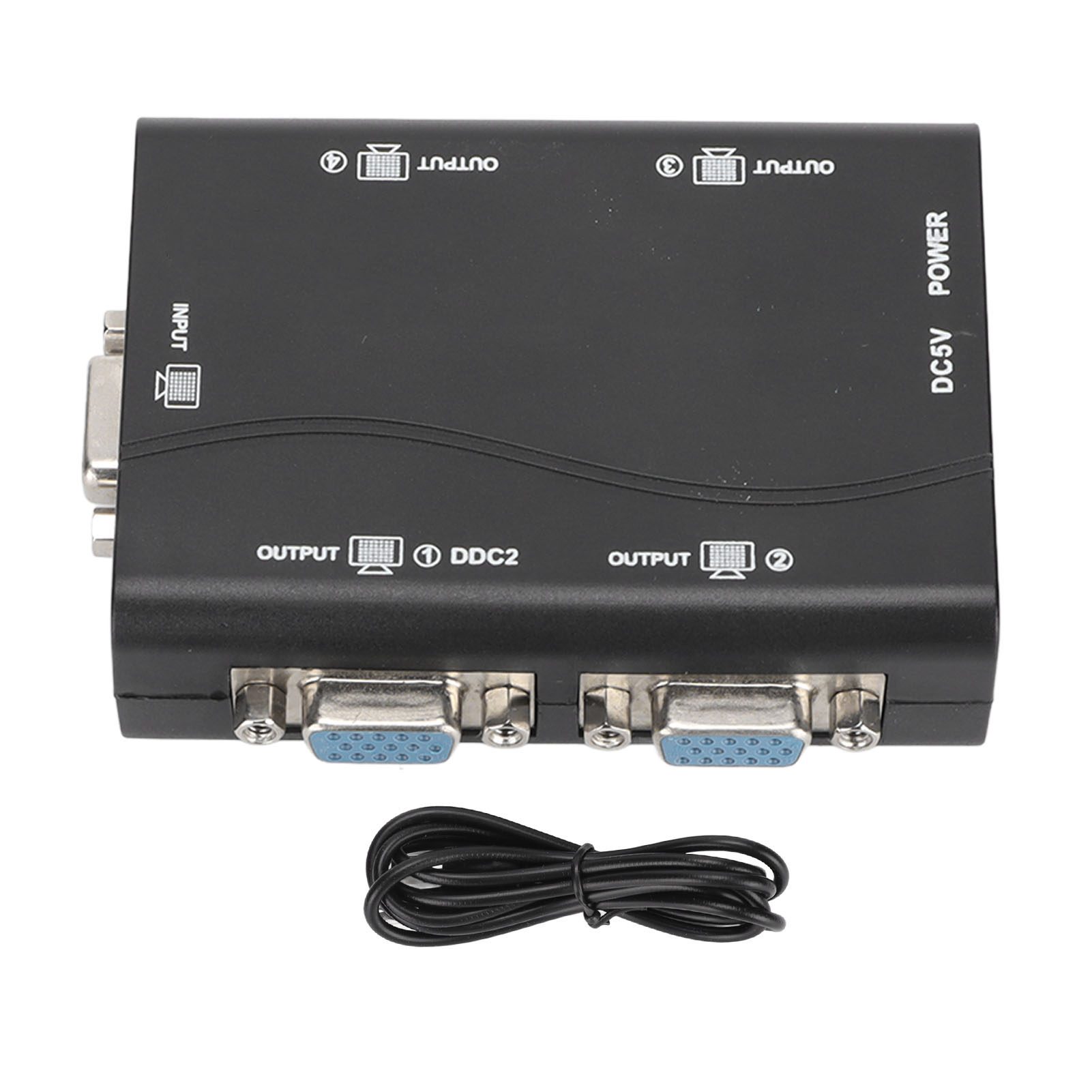 Vga-splitter, 1 Eingang, 4 Ausgänge, 250 Mhz, 1920 X 1440, Usb-stromversorgung Für Pc, Laptop, Projektor, Bildschirm