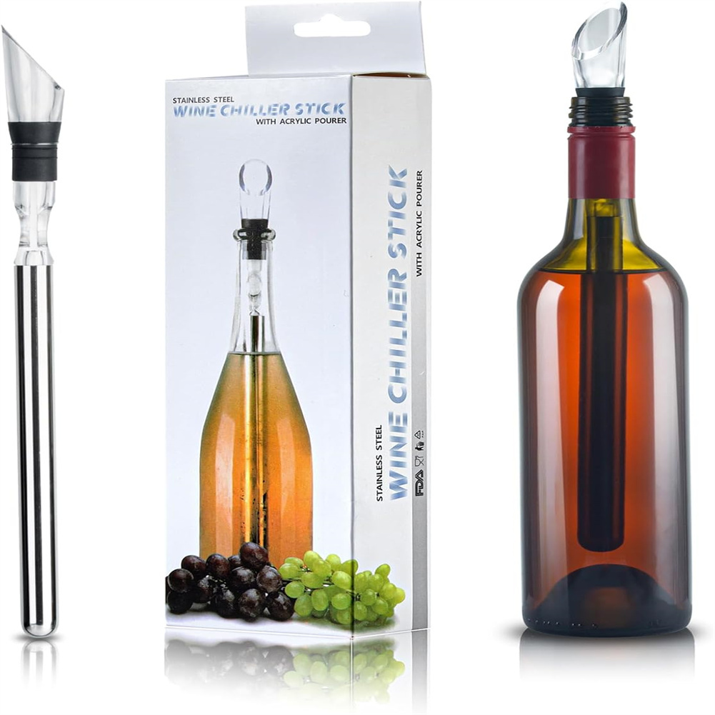 Weinkühler – 3-in-1-weinkühler Aus Edelstahl, Eisfreier Flaschenkühler – Ideal Für Die Hausbar