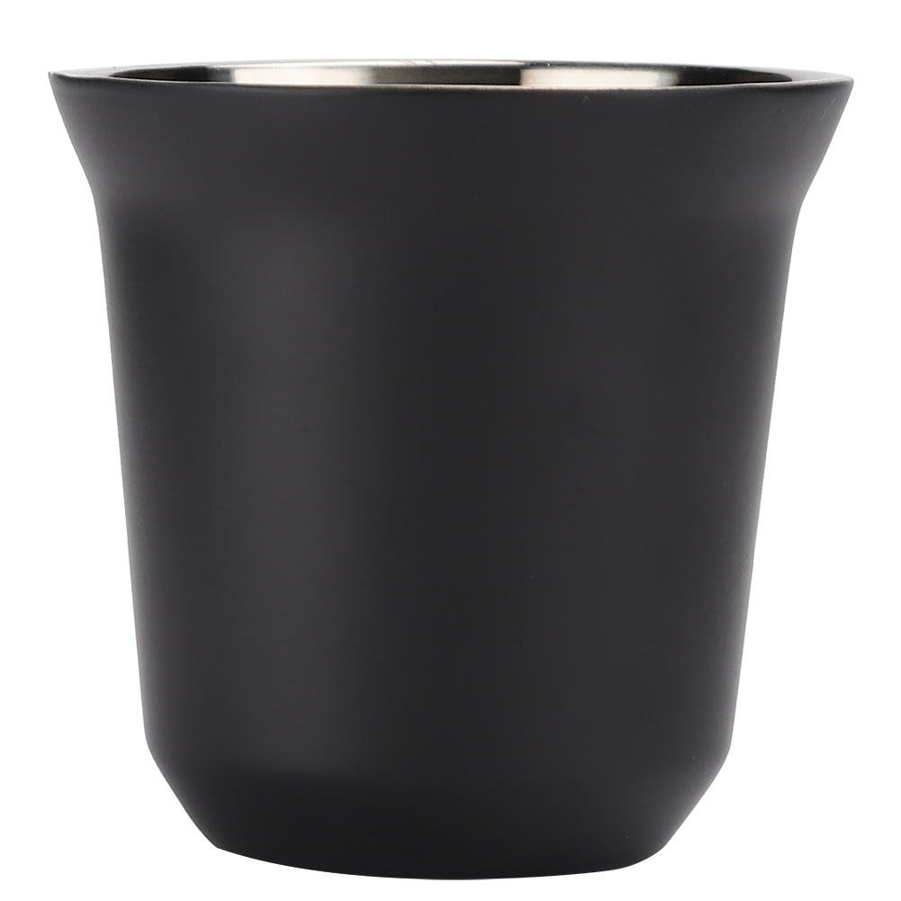 Doppelwandiger, Isolierter Kaffeebecher Aus Edelstahl 304, Mattschwarz, Für Zuhause Und Café