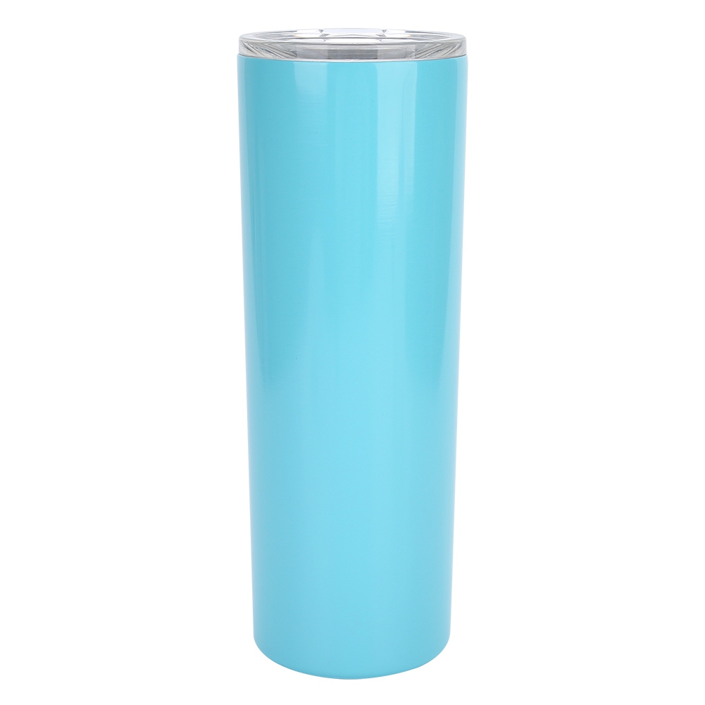 Isolierter Edelstahl-reisebecher (590 Ml) Mit Auslaufsicherem Deckel Für Kaffee, Tee Und Heiße Oder Kalte Getränke – Hellblau