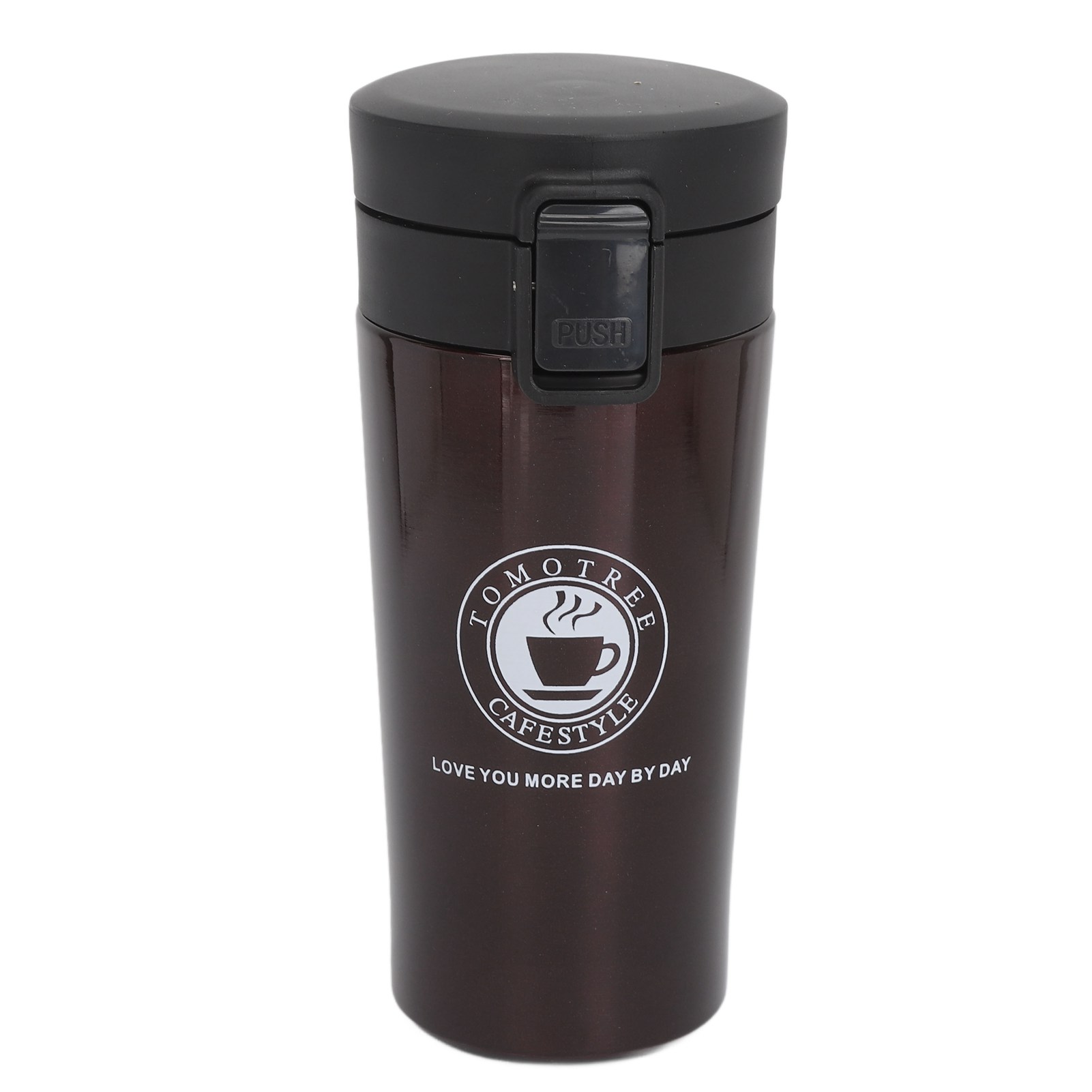 380 Ml Edelstahl-isolierbecher, Doppelwandig Mit Clipverschluss, Tragbare Kaffeeflasche