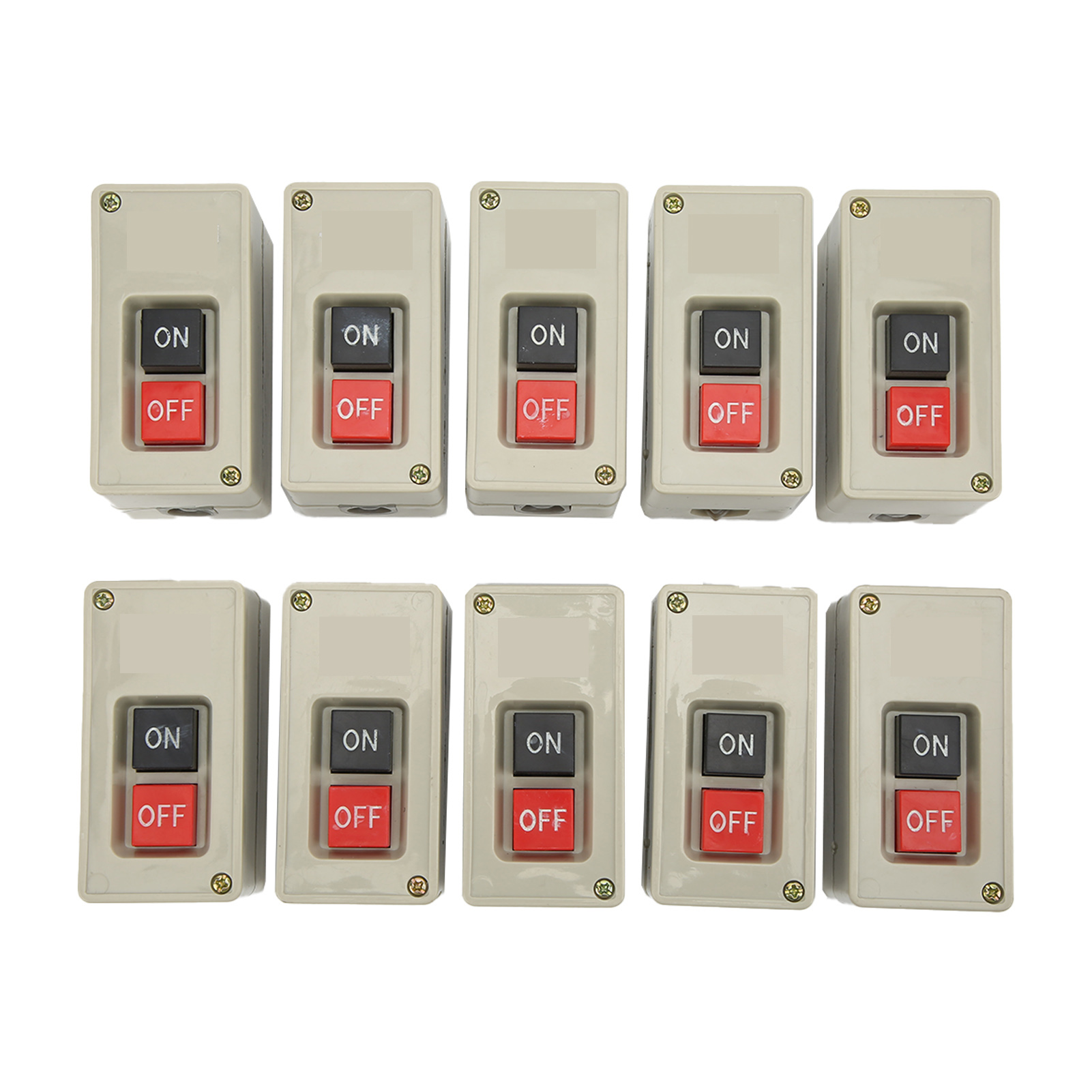 10 Stück Drehstrom-motorschalter, 2 Positionen, Selbstrückstellend, Druckknopf, 380 V 30 A Für Schaltschränke