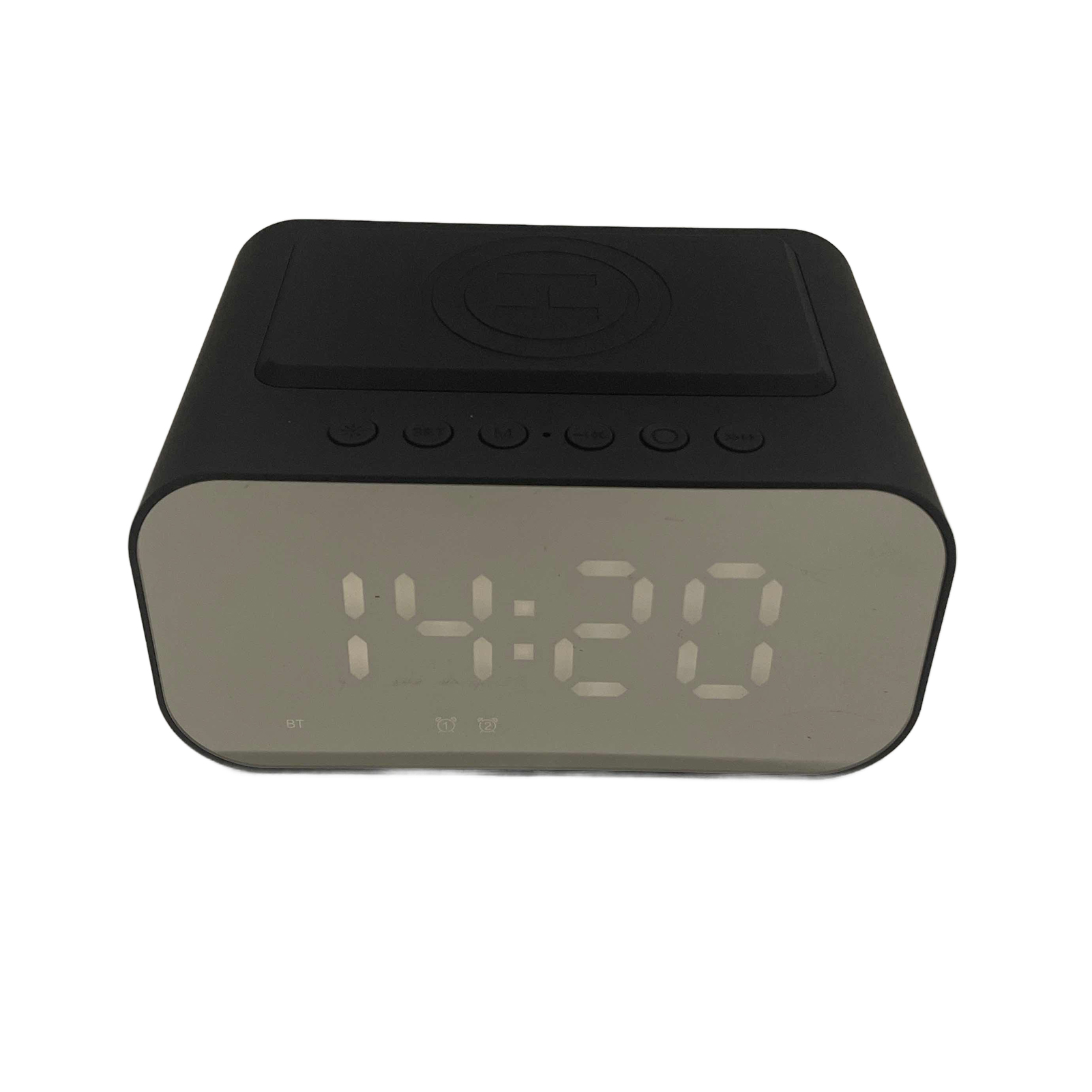Bluetooth-lautsprecher Mit Led-uhr, Fm-radio Und Usb-schnellladefunktion – Kabelloses Laden