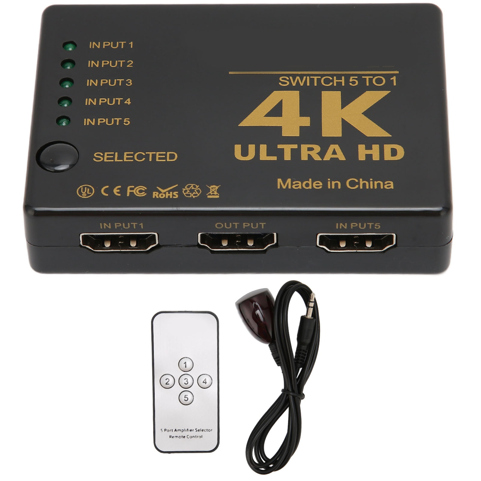 5-port Hdmi-switch 4k 2k 30hz Für Fernseher, Dvd-player Und Projektor