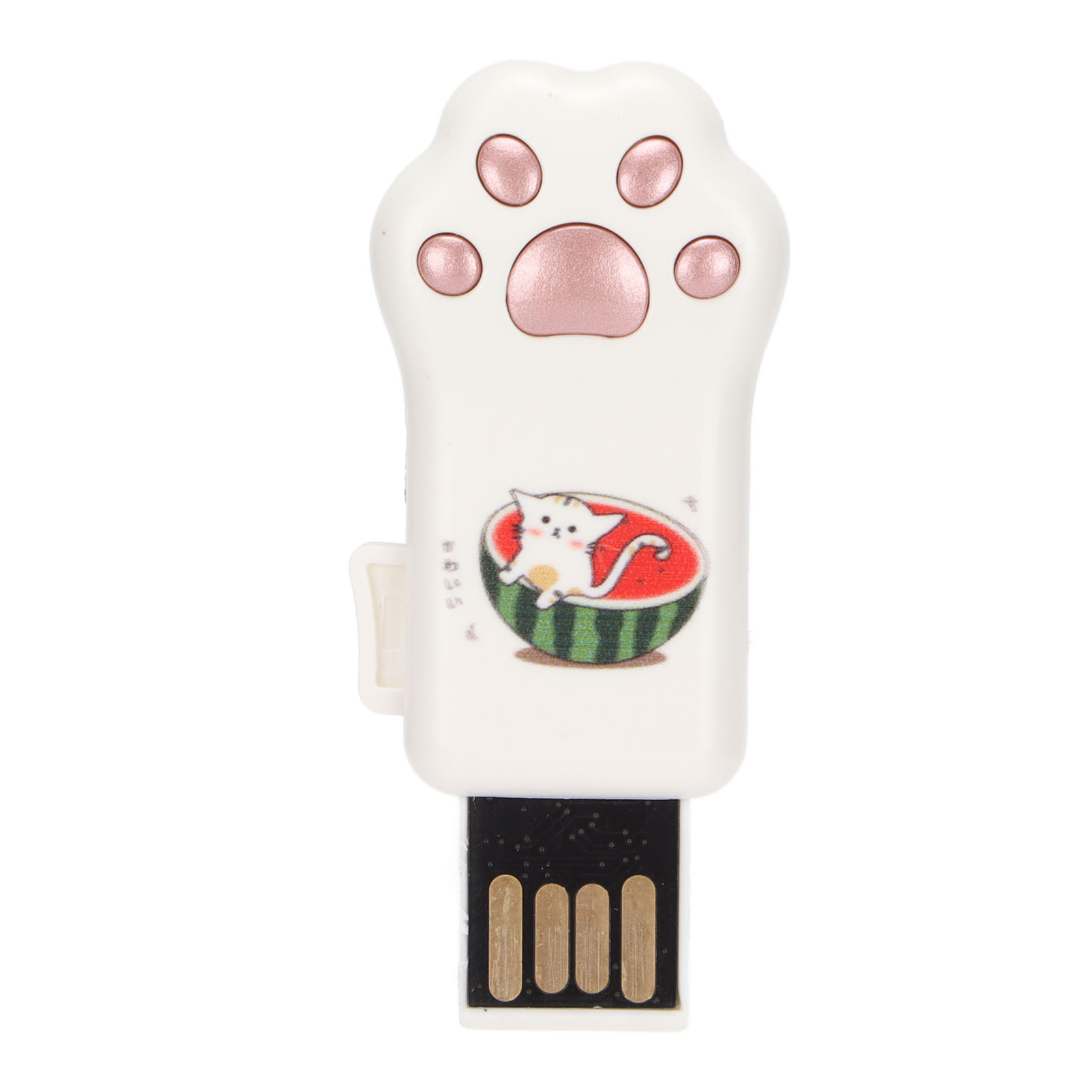 128 Gb Usb-stick, Katzenpfotenform, Roségoldenes Wassermelonen-design – Datenspeicherung Und -übertragung Für Pc Und Auto