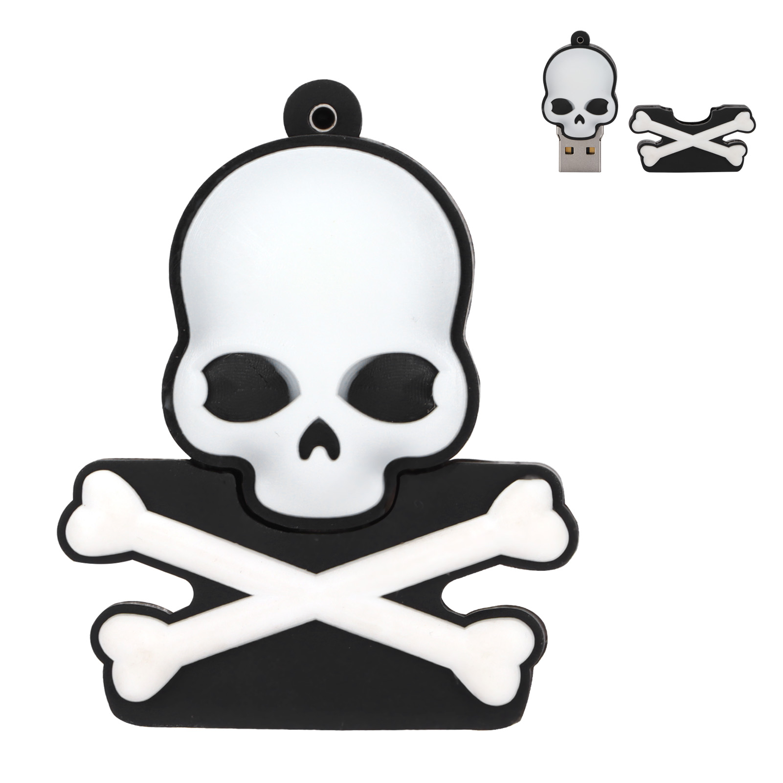 Miniatur-totenkopf-usb-stick – Originelles Halloween-geschenk – 64 Gb Flash-speicher