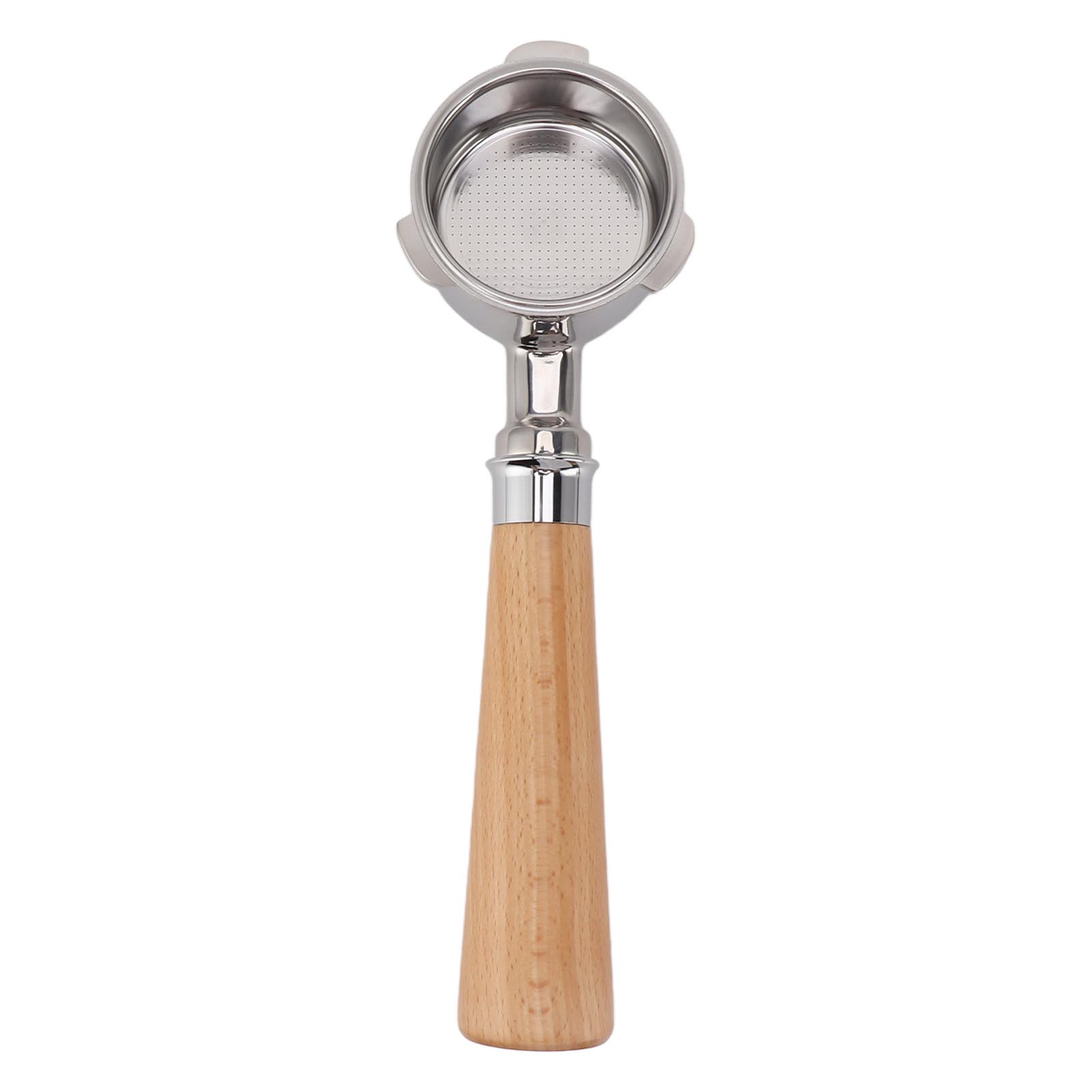 Siebträger 51 Mm, 3-teilig, Edelstahl, Bodenlos, Mit Buchenholzgriff Für Petrus Bear Yanxuan Donlim Kaffeemaschine
