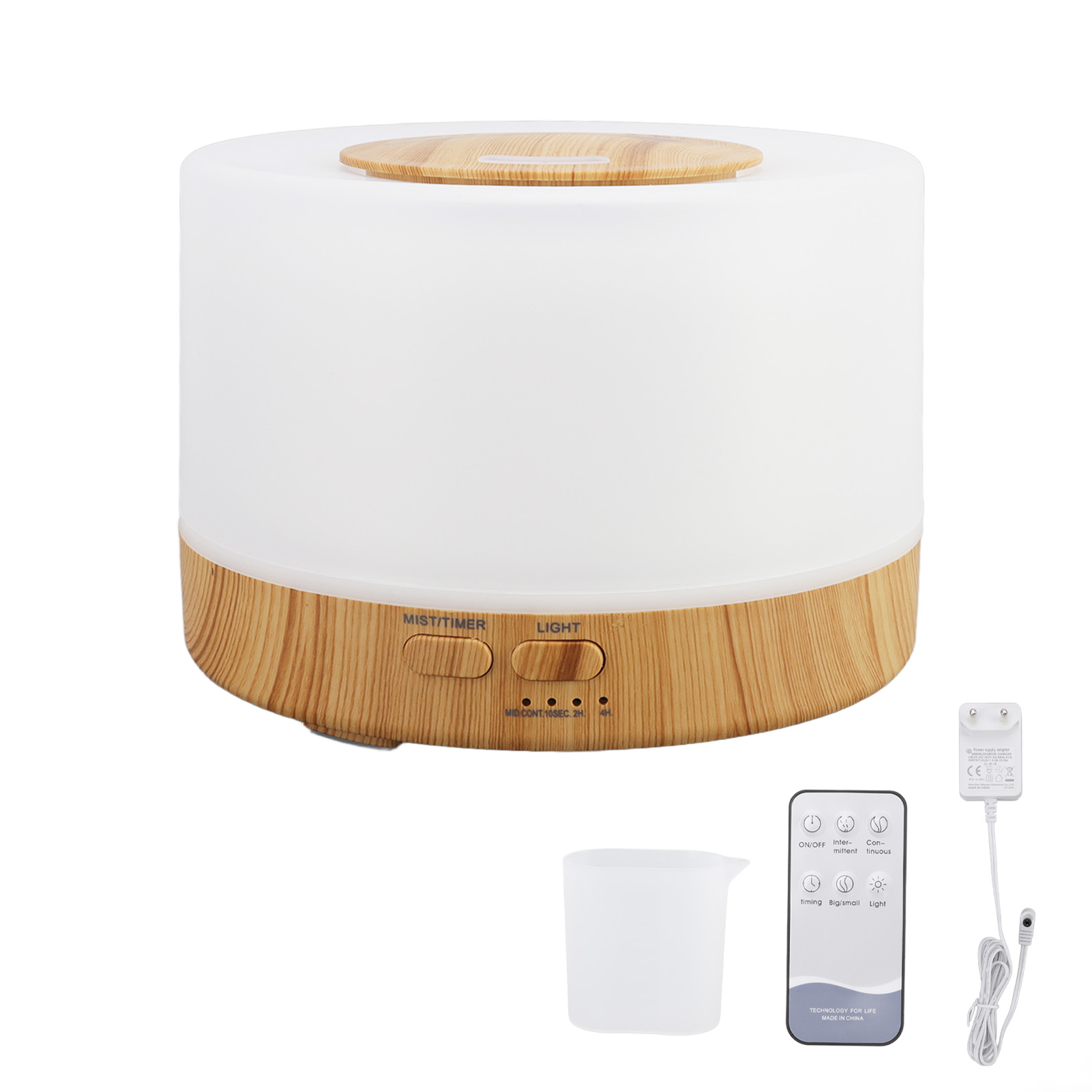500-ml-usb-luftbefeuchter Mit Aromatherapie, 7 Led-farben Mit Fernbedienung, Leise (35 Db) Für Büro, Reisen Und Zuhause, Eu-stecker 100–240 V