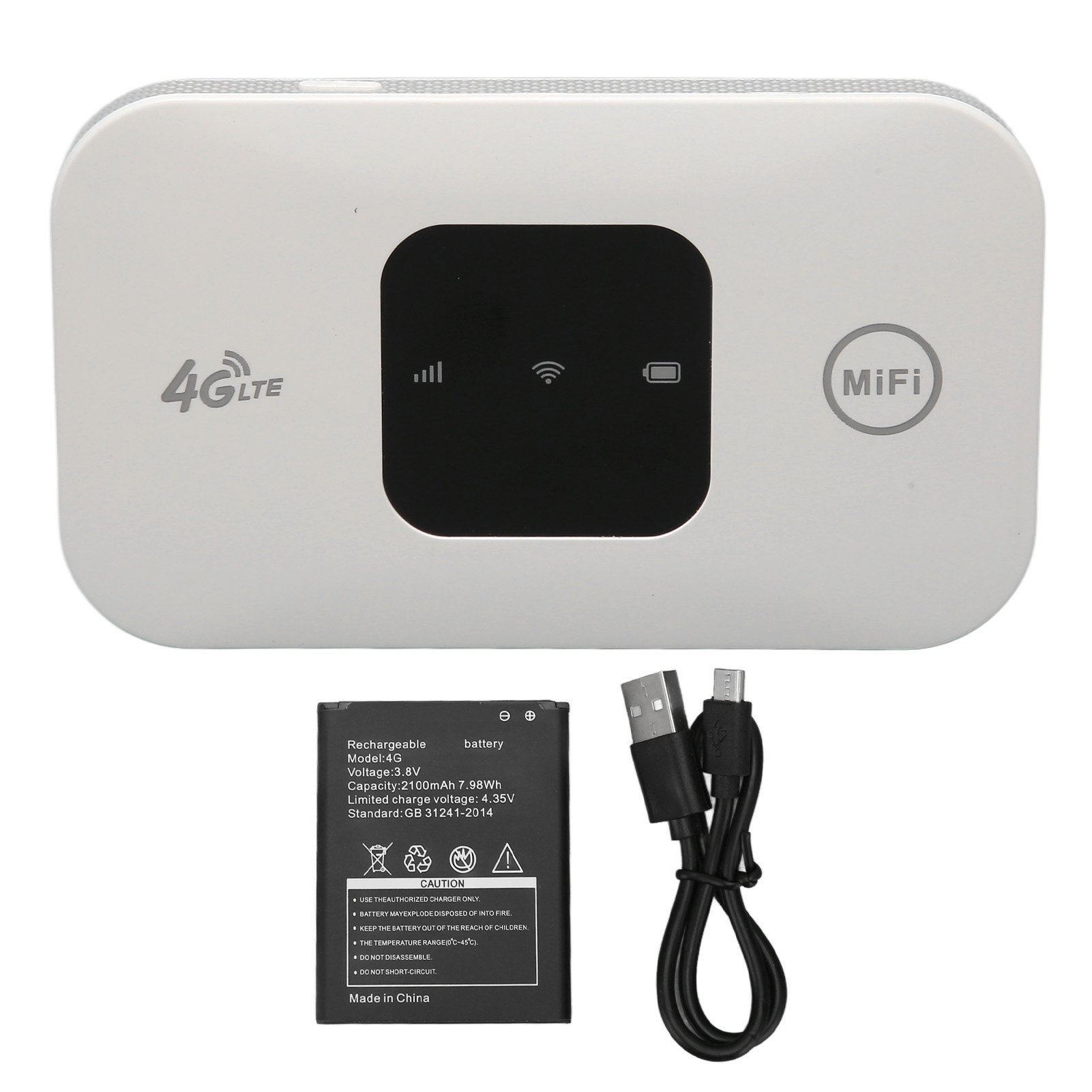 4g-wlan-router (150 Mbit/s) Mit Sim-kartensteckplatz, 2100-mah-akku, Unterstützt Bis Zu 10 Geräte, Lte-usb-modem Für Büro, Reisen Und Zuhause