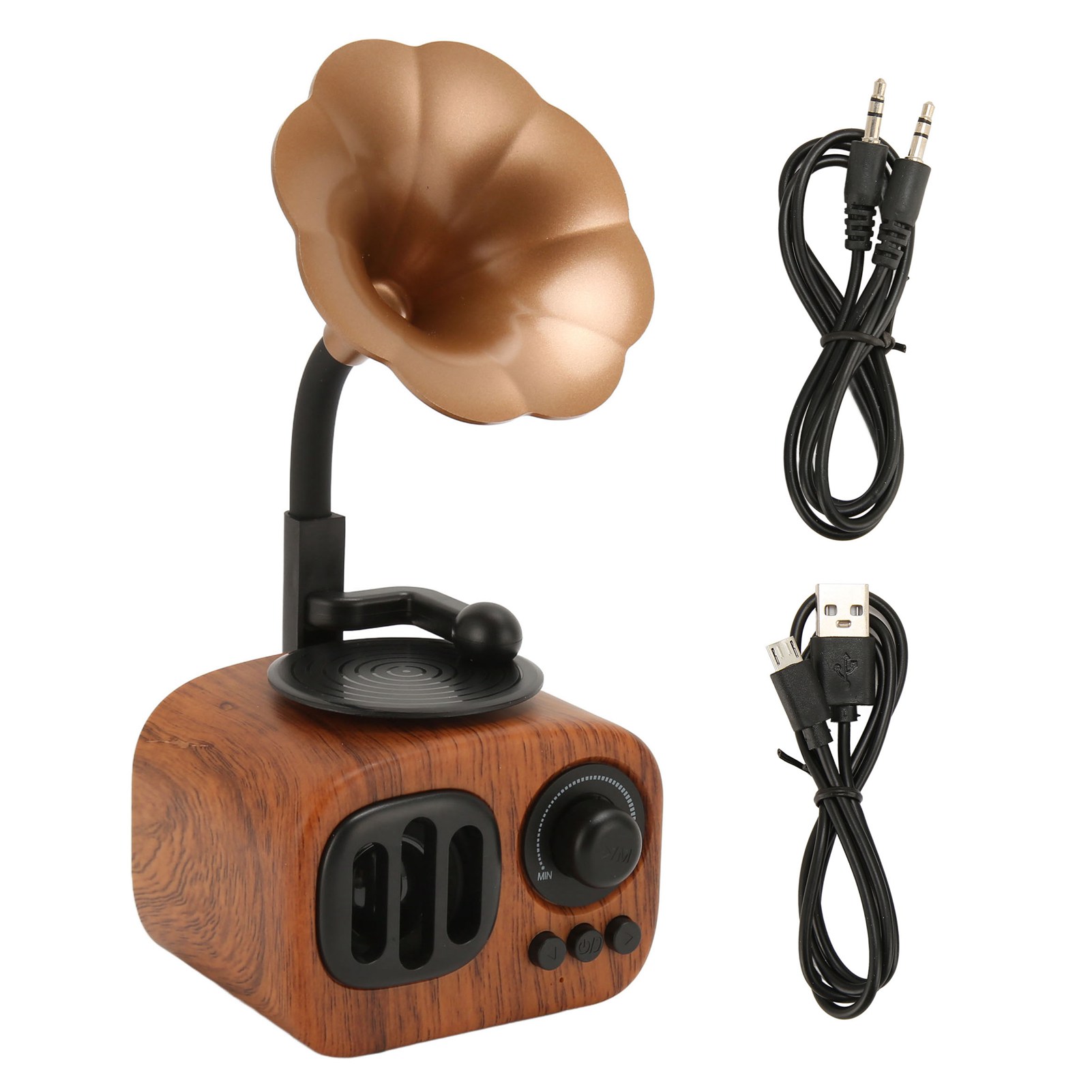 Vintage-bluetooth-lautsprecher Mit Holzoptik, Tragbares Funkradio Für Drinnen, Draußen Und Unterwegs