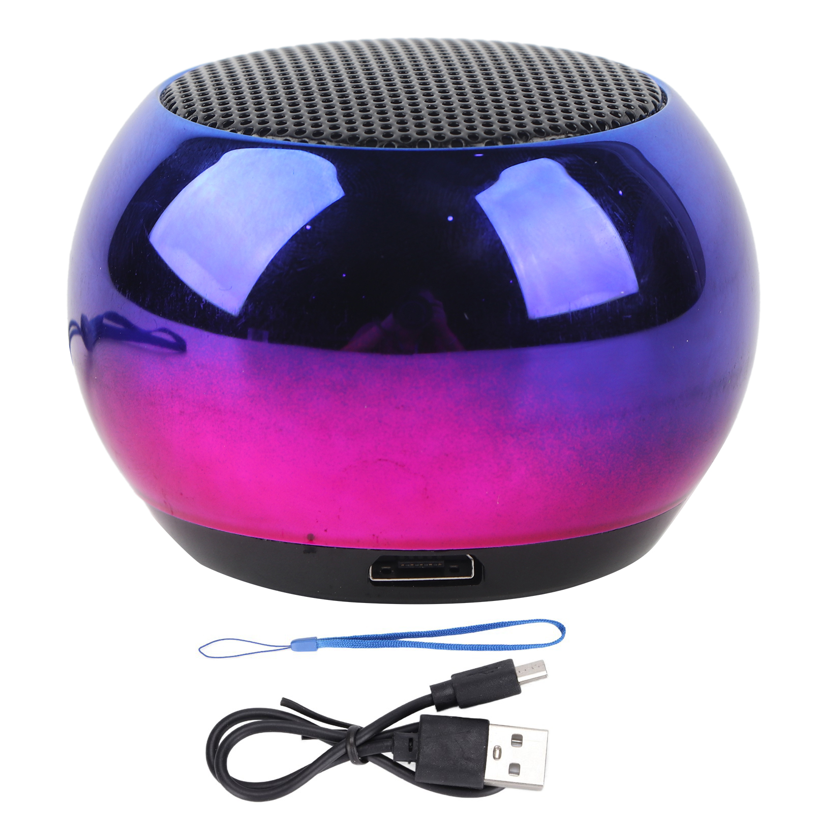 Mini-bluetooth-lautsprecher, Tragbar, Kabelloser Stahllautsprecher Mit Galvanisierter Farbverlaufsoberfläche