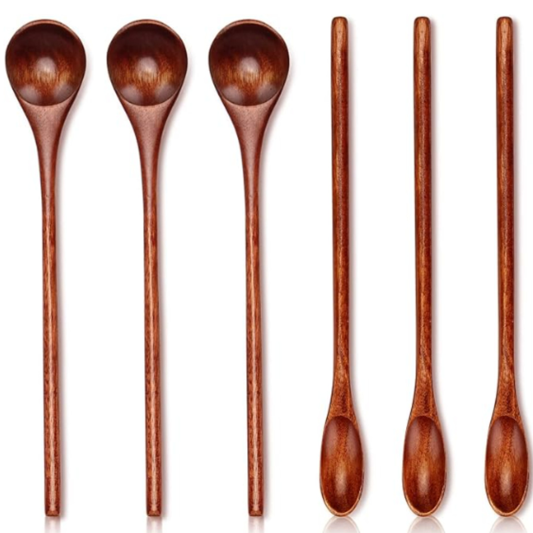 Lange Holzlöffel Zum Kochen, Für Honig, Tee Und Kaffee – Antihaftbeschichtete Küchenutensilien, Ideale Geschenkidee Zum Geburtstag Oder Zu Feiertagen
