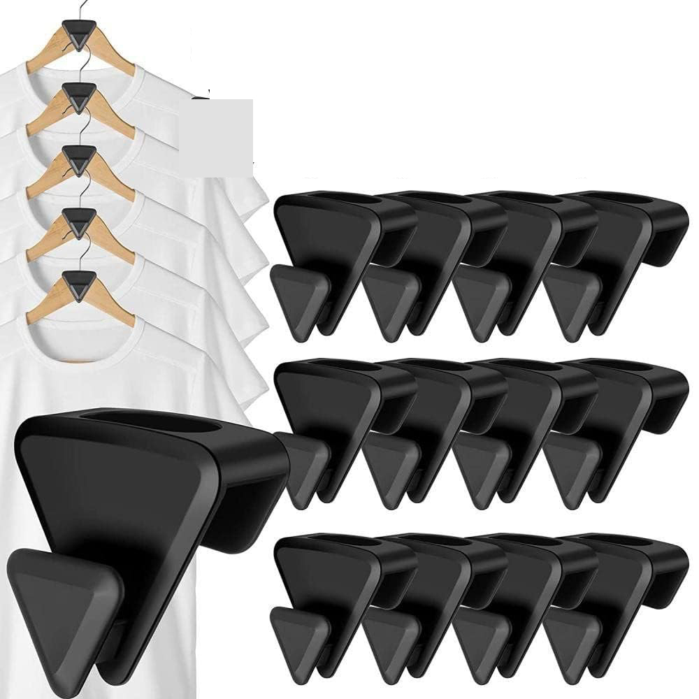 Kleiderhaken, Platzsparende Kleiderbügelverbinder, Kleiderbügelverlängerungen Aus Kunststoff – Schrank- Und Aufbewahrungsorganizer (12er-set, Dreiecksform)