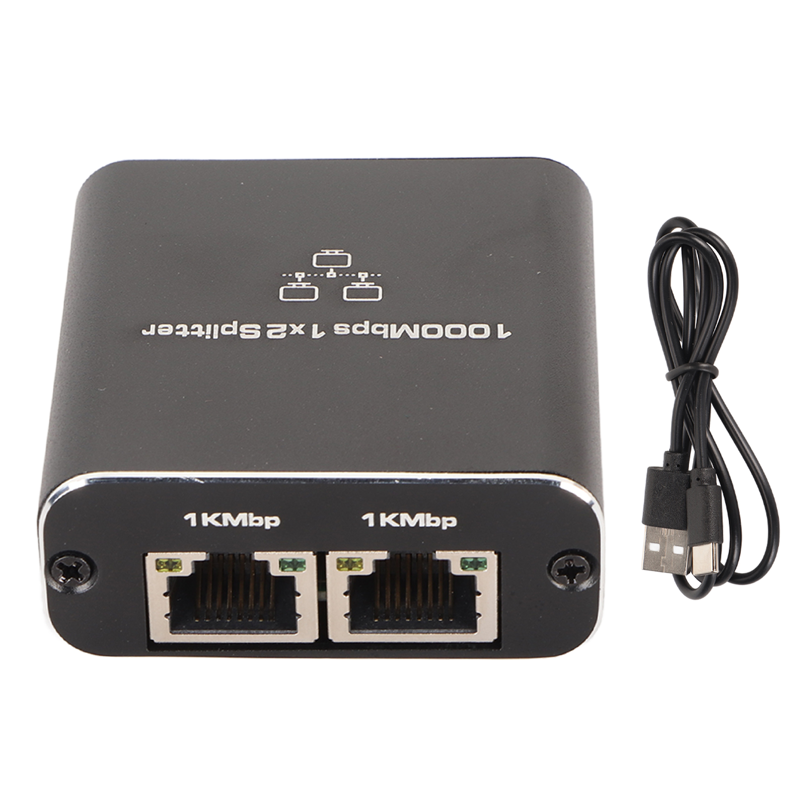 Rj45-ethernet-splitter, 1 Eingang, 2 Ausgänge, Gigabit 1000 Mbit/s Für Heimnetzwerk, Pc, Fernseher Und Router