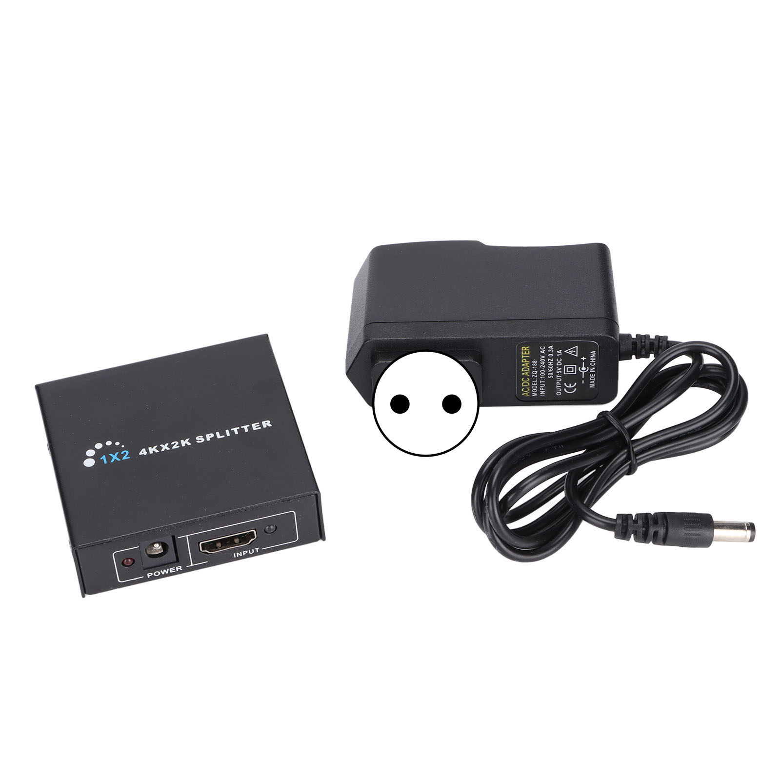 Hdmi-splitter Mit 1 Eingang Und 2 Ausgängen Für Pc-bildschirme, Lcd-fernseher Und Monitore – 100–240 V Eu-netzteil