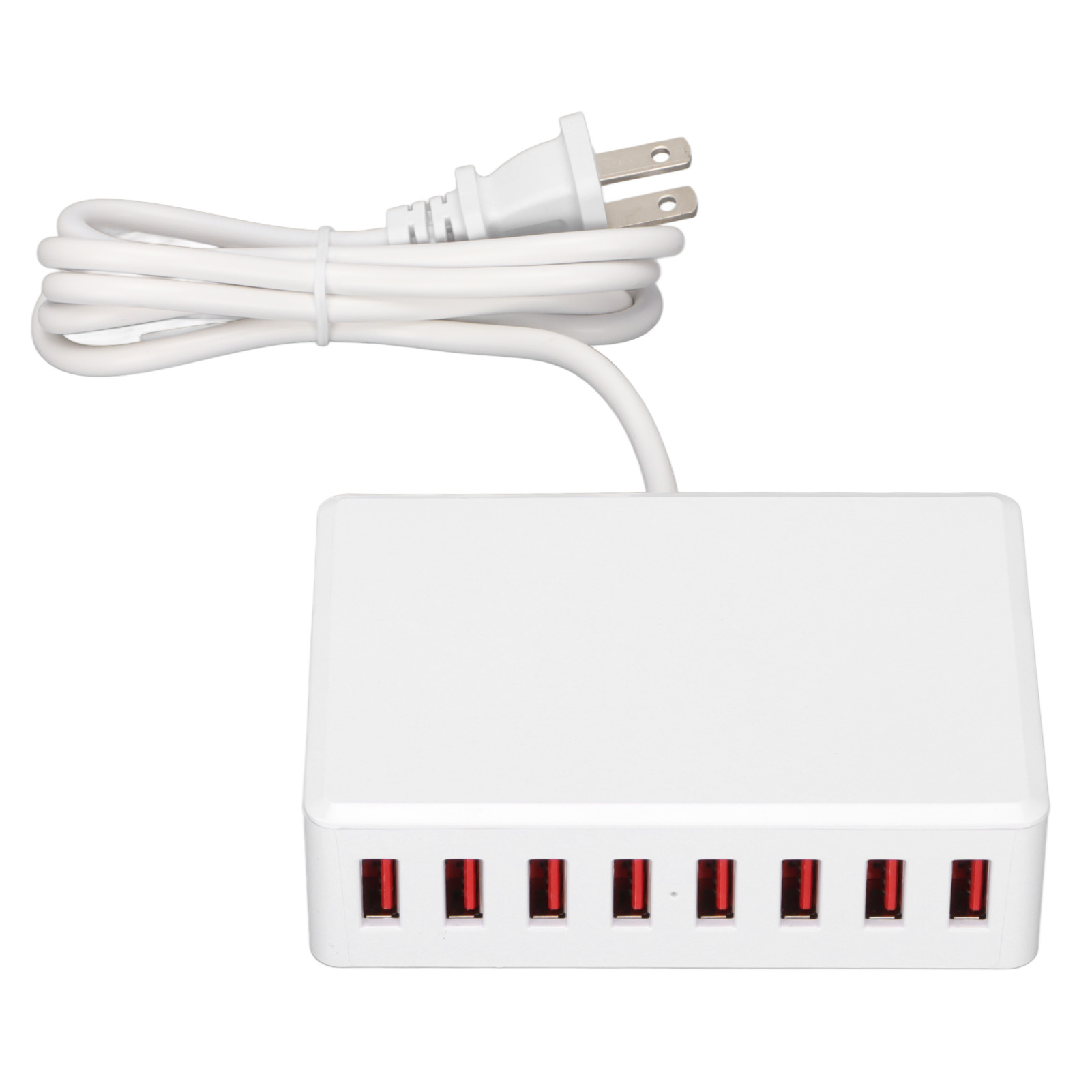 50-w-usb-tischladegerät Mit 8 Anschlüssen, Universelle Ladestation, 100–240-v-reiseadapter