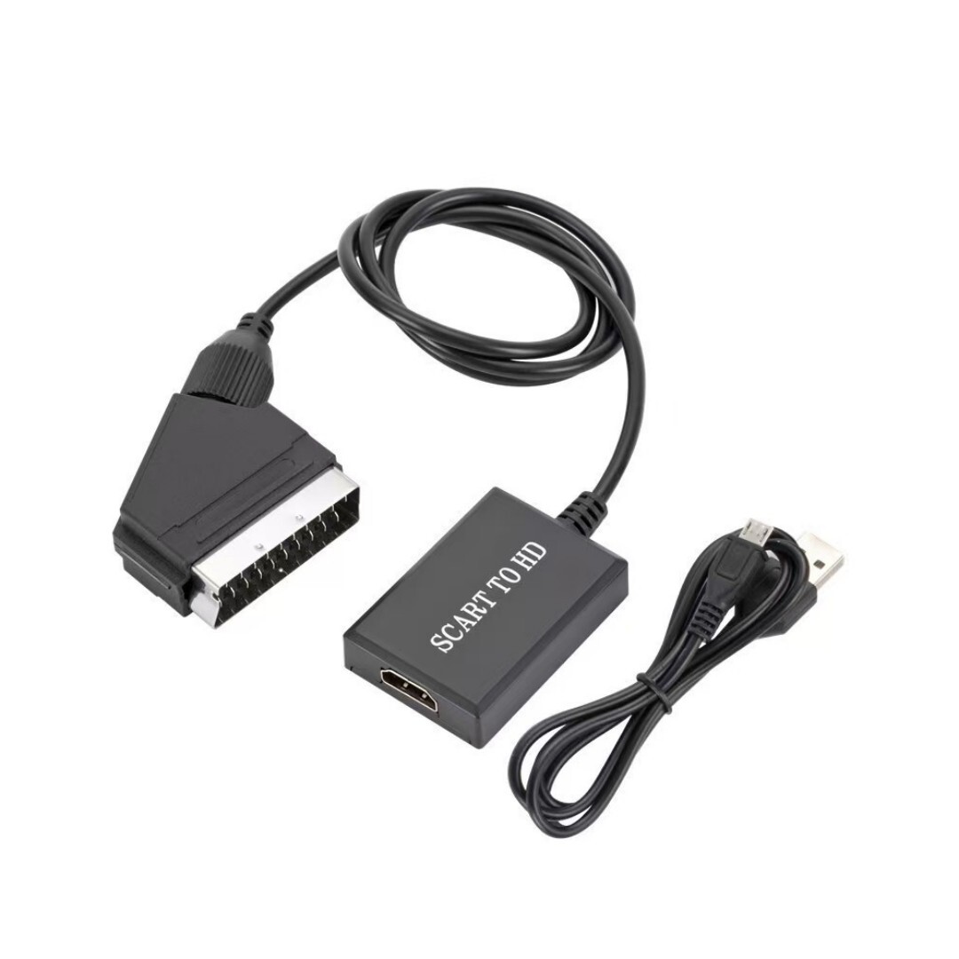 Scart-zu-hdmi-konverterkabel, 1080p-digital-audio-video-adapter Für Hd-fernseher