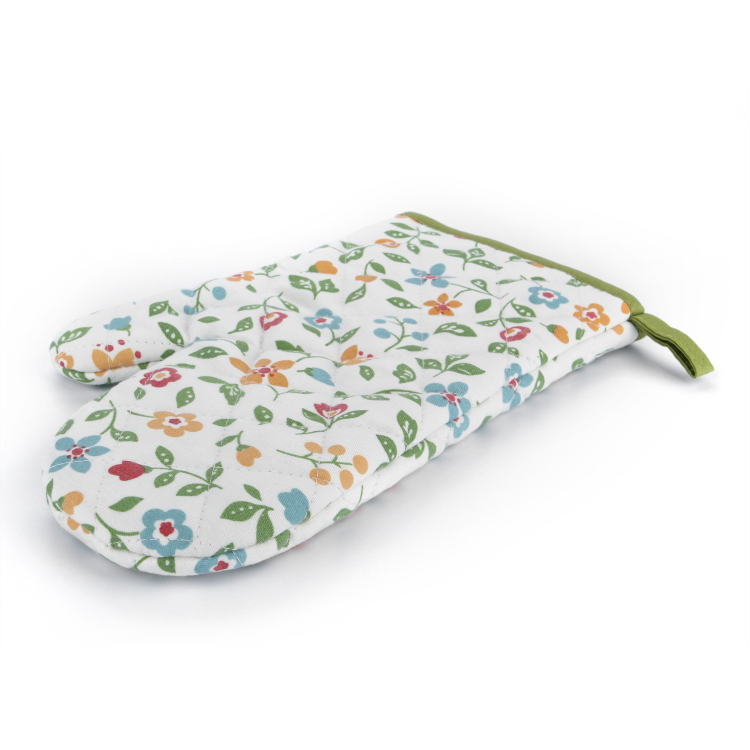 Paar Ofenhandschuhe Mit Blumenmuster, Hitzebeständige Küchenhandschuhe Aus Baumwolle, Schutz Für Backofen, Backen Und Grillen