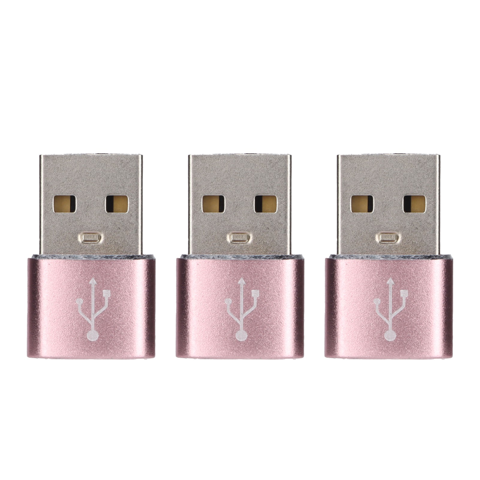 Usb 2.0 Stecker Auf Typ-c Buchse Metalladapter Für Laptop Und Mobiltelefon (pink)