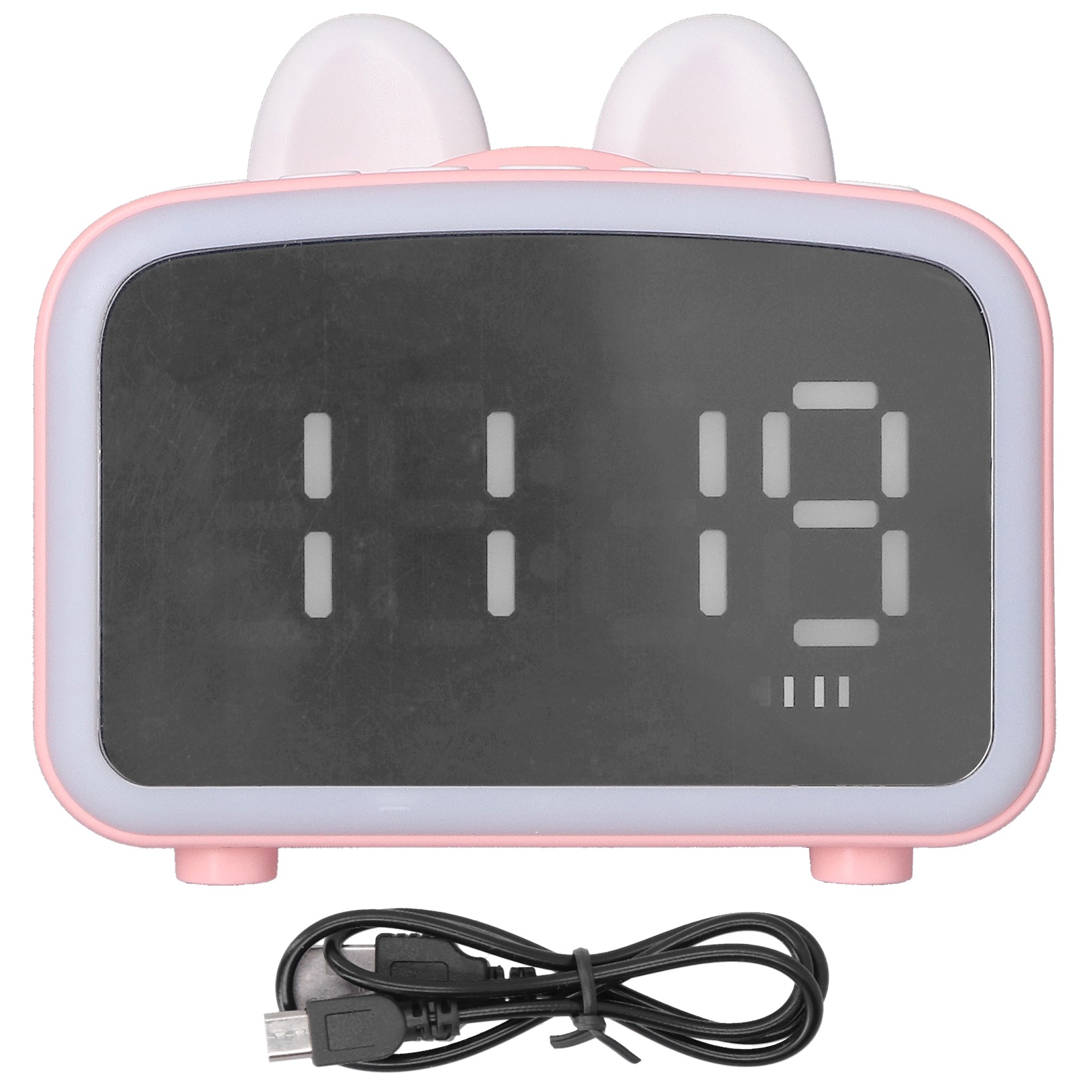 Mini-bluetooth-wecker Mit Cartoon-motiv Und Multifunktionalem Digitallautsprecher Für Büro Und Schlafzimmer – Rosa