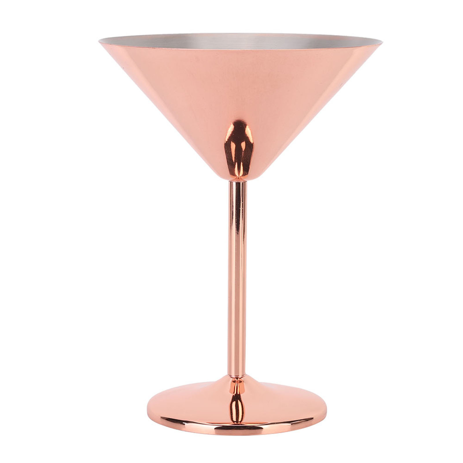 Cocktailglas, Champagnercoupe Und Weinglas Aus Roségoldenem Edelstahl (220 Ml) Für Die Hausbar