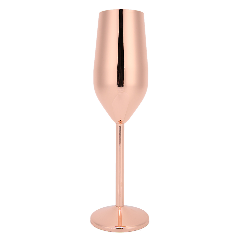 220 Ml Champagnerglas Aus Edelstahl 304, Roségoldene Weincoupe Für Bar, Party Und Bankett