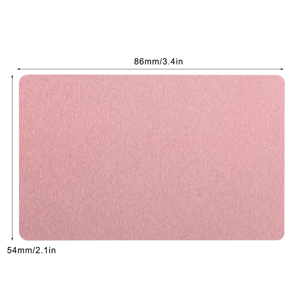 50 Leere, Gravierte Visitenkarten Aus Aluminiumlegierung – Roségold, Professionelles Zubehör