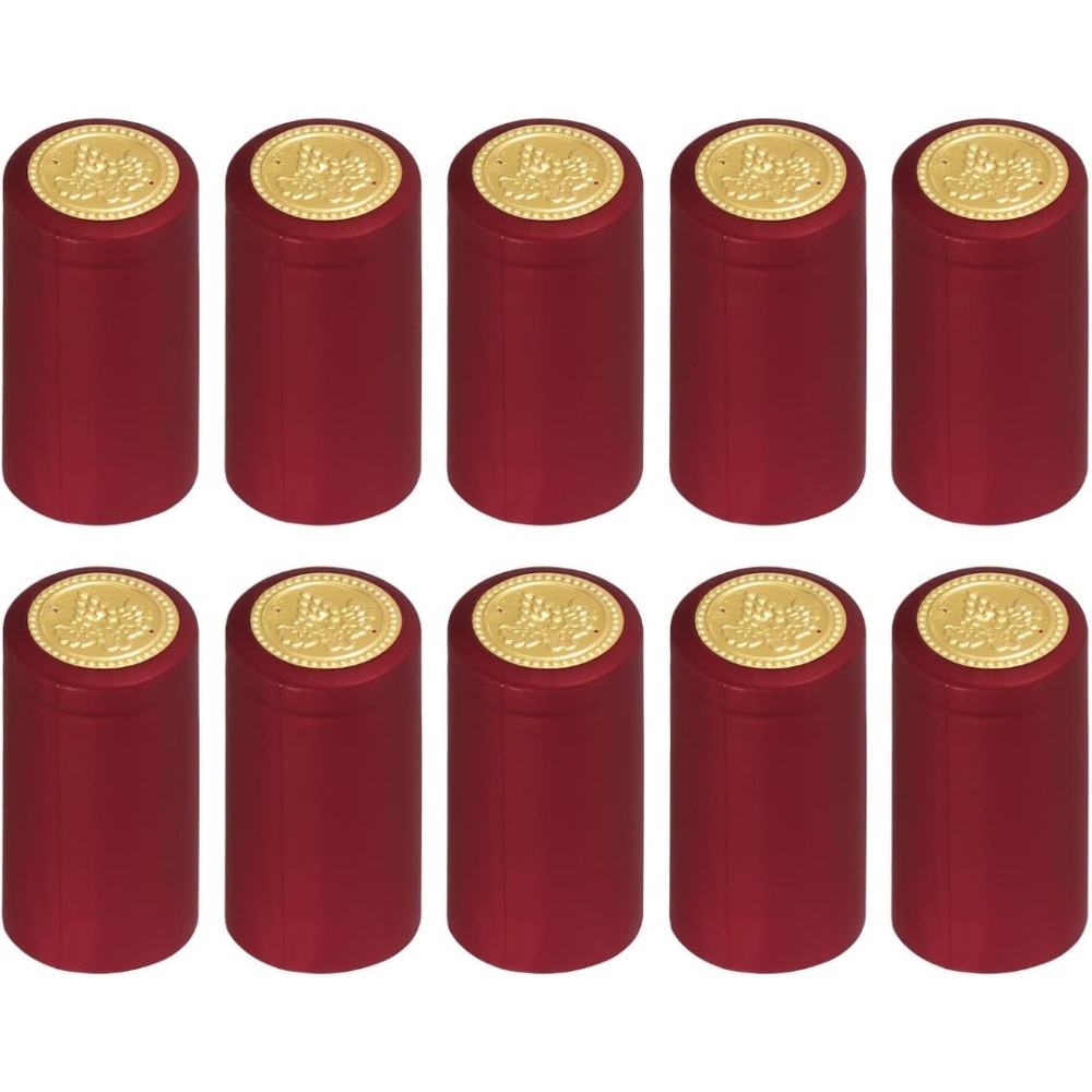 100 Schrumpfschläuche Für Weinflaschen, Schutz Für Keller Und Küche, Rot, 30 Mm